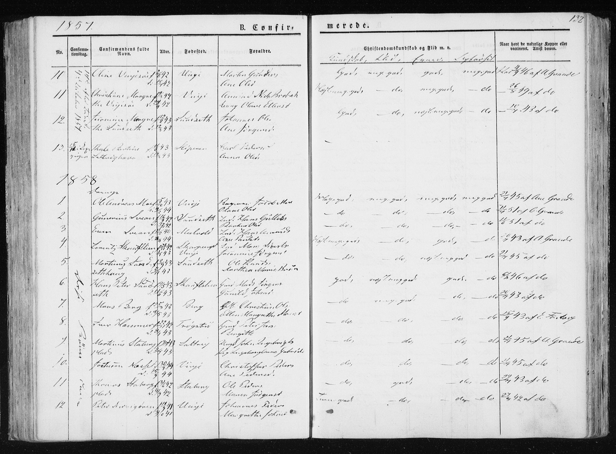Ministerialprotokoller, klokkerbøker og fødselsregistre - Nord-Trøndelag, SAT/A-1458/733/L0323: Parish register (official) no. 733A02, 1843-1870, p. 132
