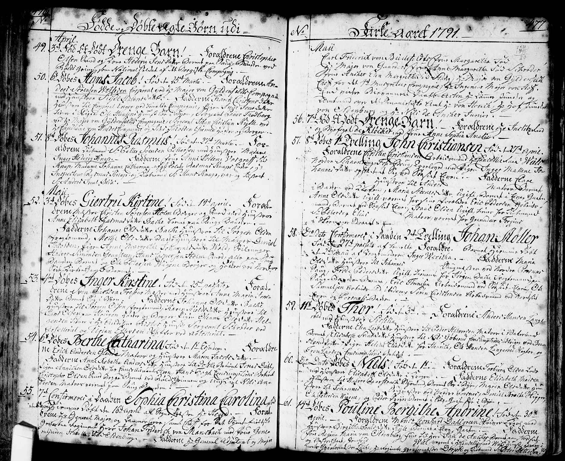 Halden prestekontor Kirkebøker, SAO/A-10909/F/Fa/L0001: Parish register (official) no. I 1, 1758-1791, p. 476-477