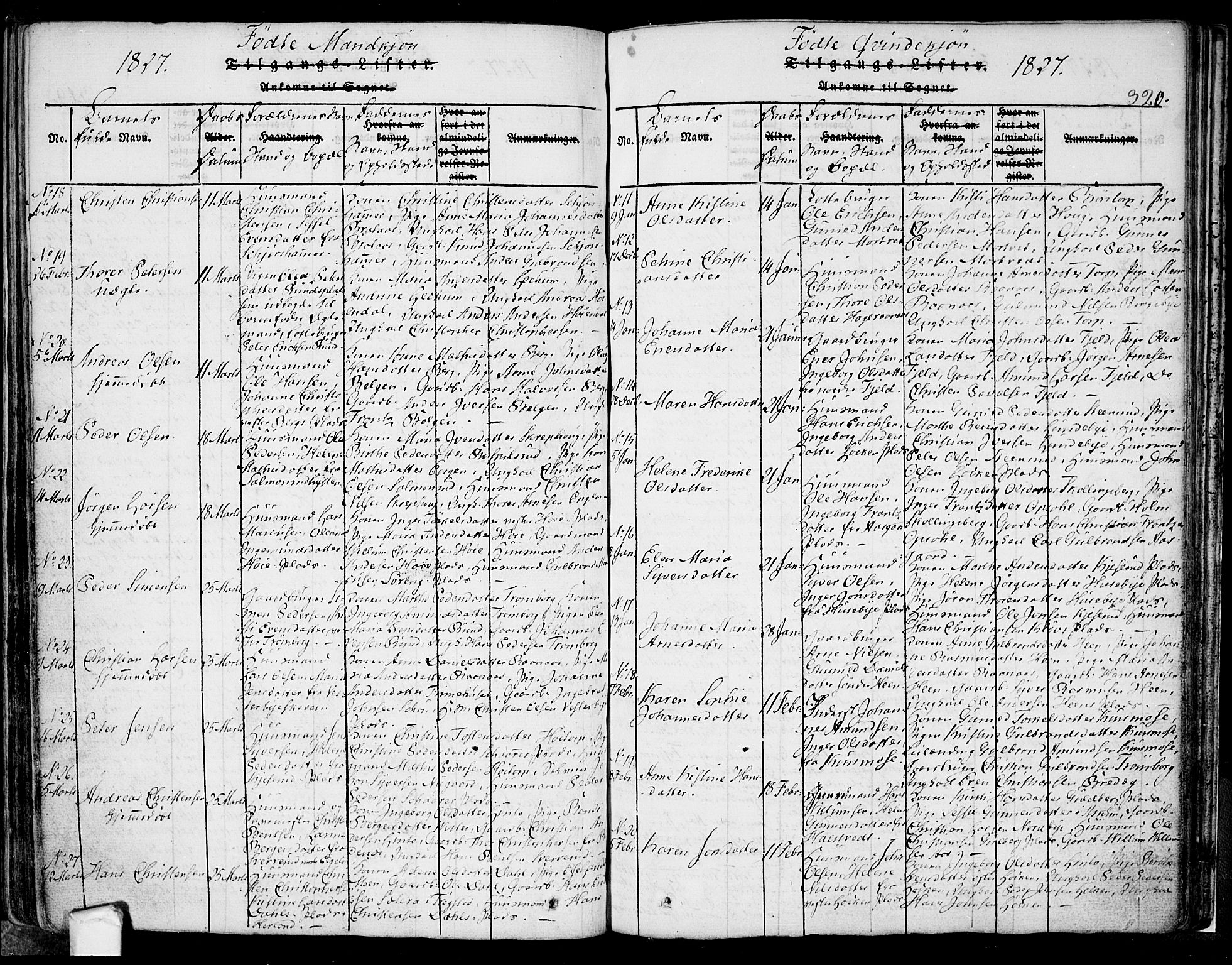 Eidsberg prestekontor Kirkebøker, AV/SAO-A-10905/F/Fa/L0007: Parish register (official) no. I 7, 1814-1832, p. 320