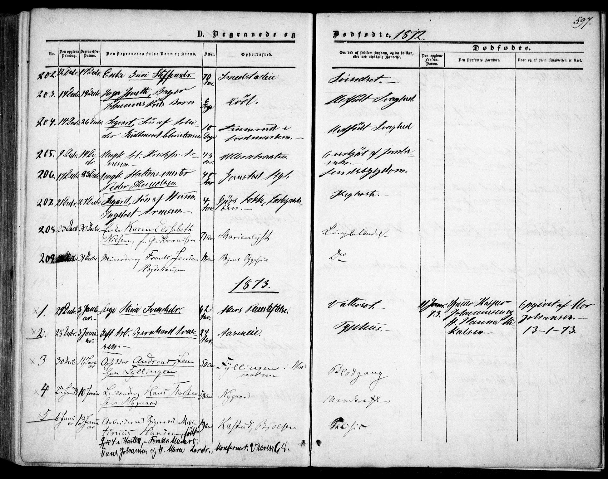Vestre Aker prestekontor Kirkebøker, SAO/A-10025/F/Fa/L0002: Parish register (official) no. 2, 1855-1877, p. 597