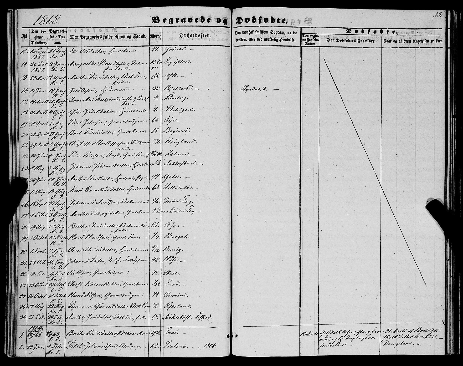 Kvinnherad sokneprestembete, SAB/A-76401/H/Haa: Parish register (official) no. A 8, 1854-1872, p. 251