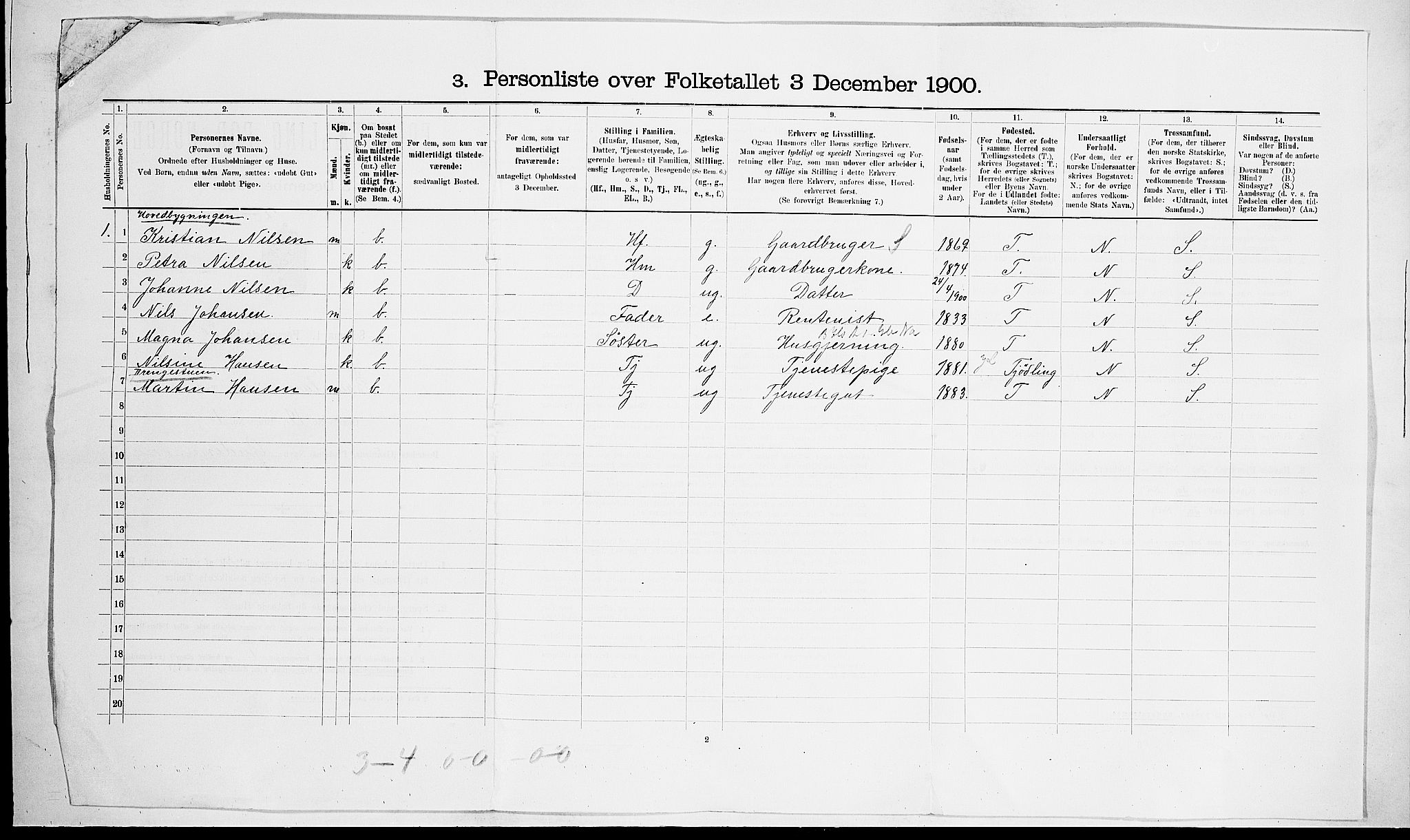 RA, 1900 census for Brunlanes, 1900, p. 35