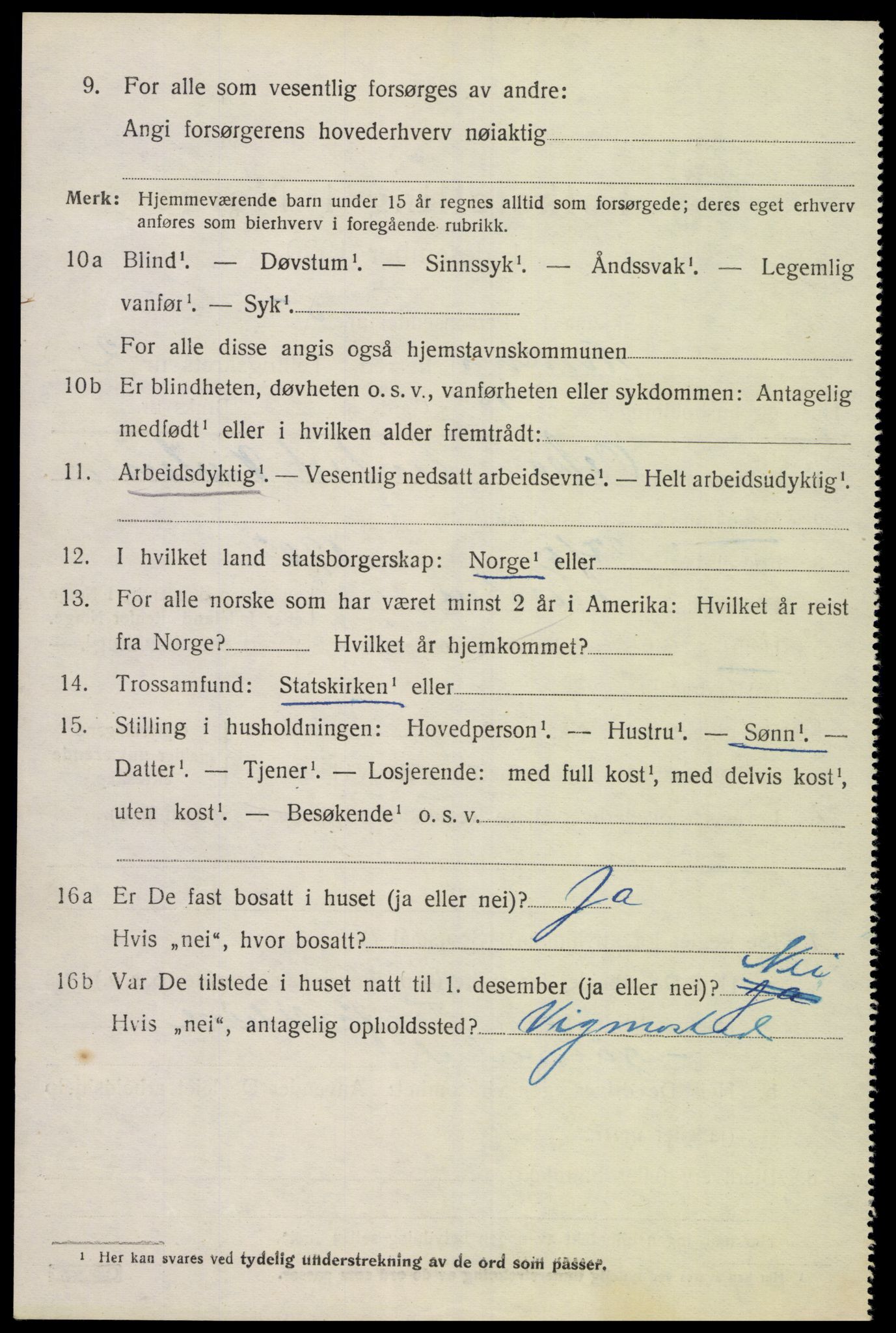 SAK, 1920 census for Konsmo, 1920, p. 1125