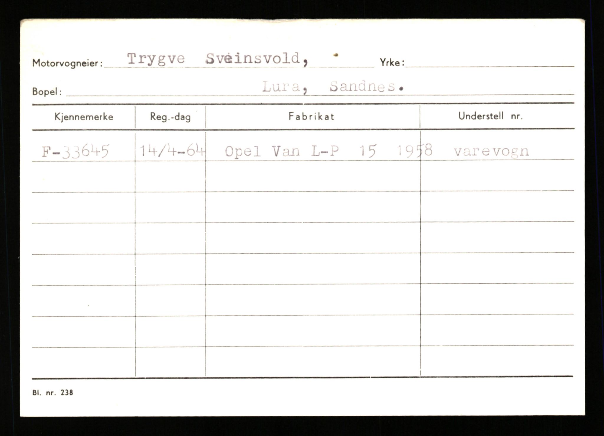 Stavanger trafikkstasjon, AV/SAST-A-101942/0/G/L0005: Registreringsnummer: 23000 - 34245, 1930-1971, p. 3288