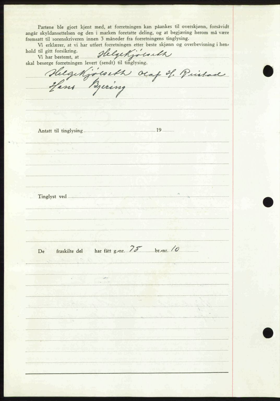 Romsdal sorenskriveri, AV/SAT-A-4149/1/2/2C: Mortgage book no. A23, 1947-1947, Diary no: : 1702/1947