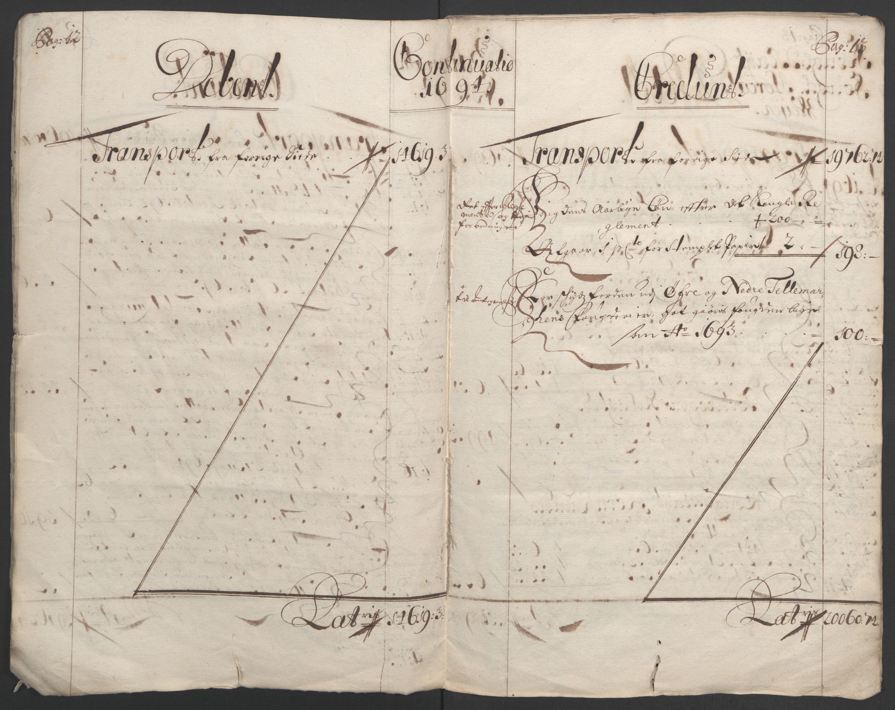 Rentekammeret inntil 1814, Reviderte regnskaper, Fogderegnskap, AV/RA-EA-4092/R36/L2092: Fogderegnskap Øvre og Nedre Telemark og Bamble, 1694, p. 9