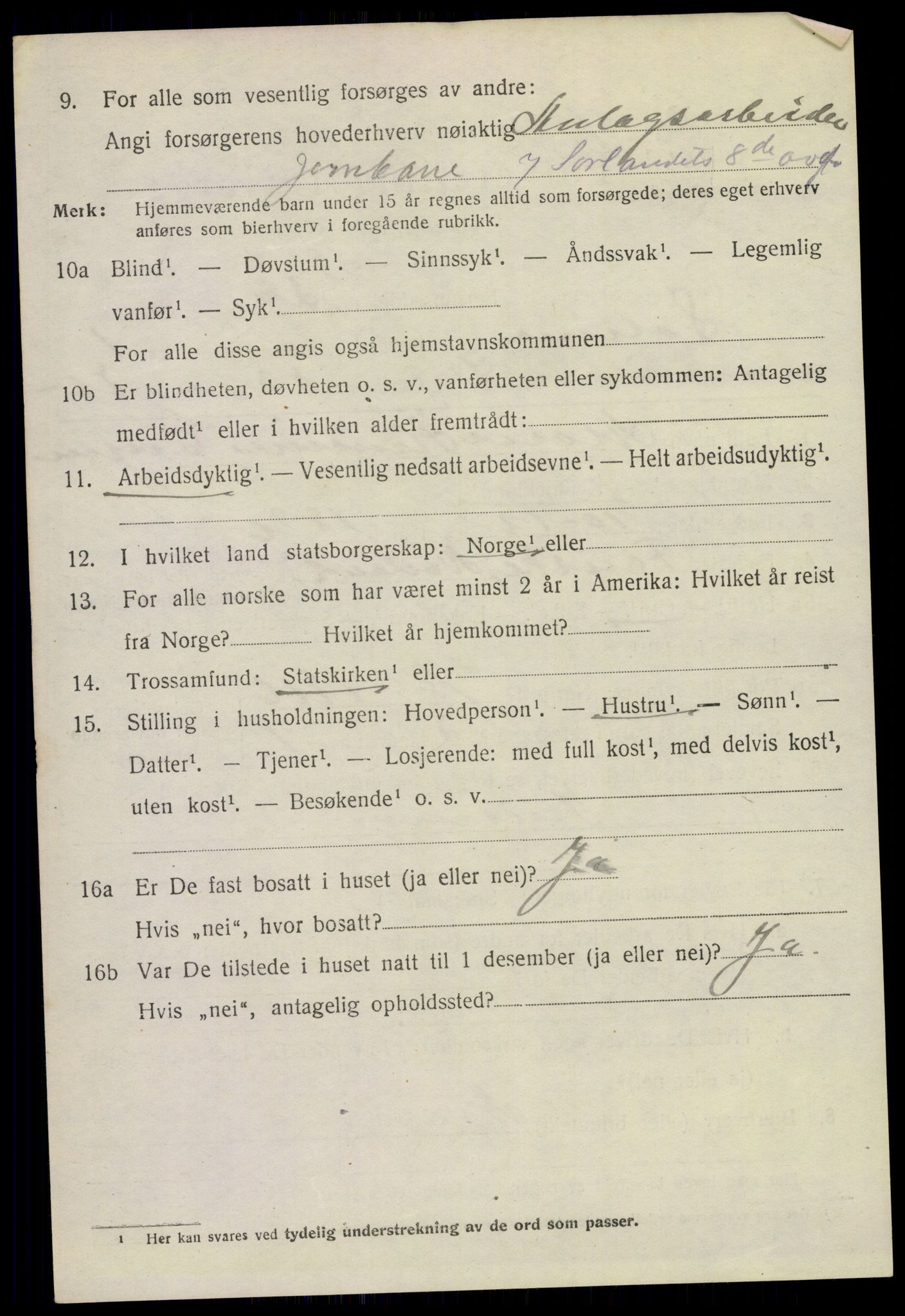 SAKO, 1920 census for Solum, 1920, p. 4201