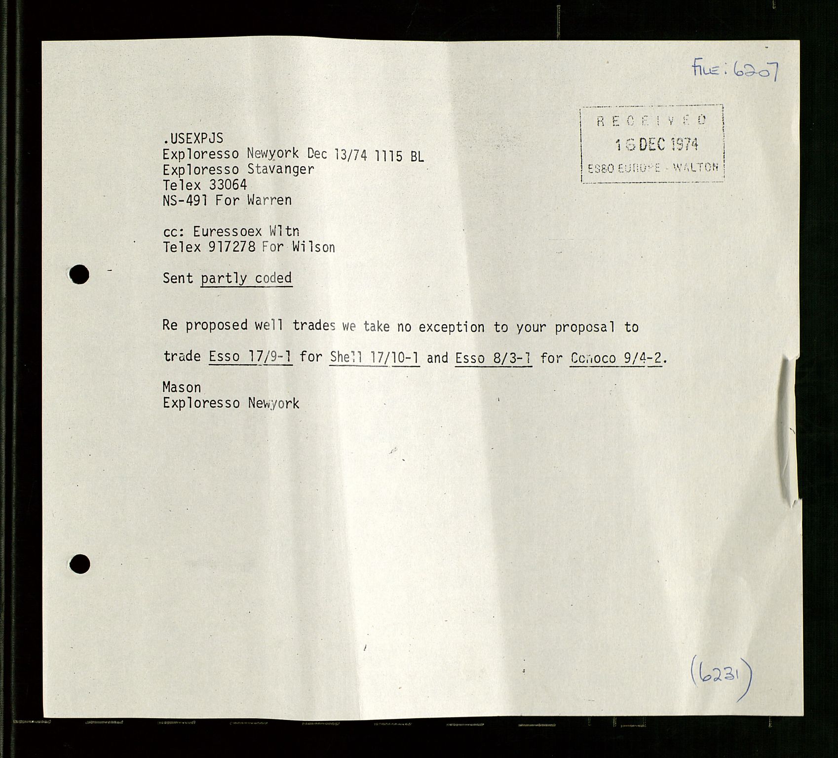 Pa 1512 - Esso Exploration and Production Norway Inc., AV/SAST-A-101917/E/Ea/L0021: Sak og korrespondanse, 1965-1974, p. 534