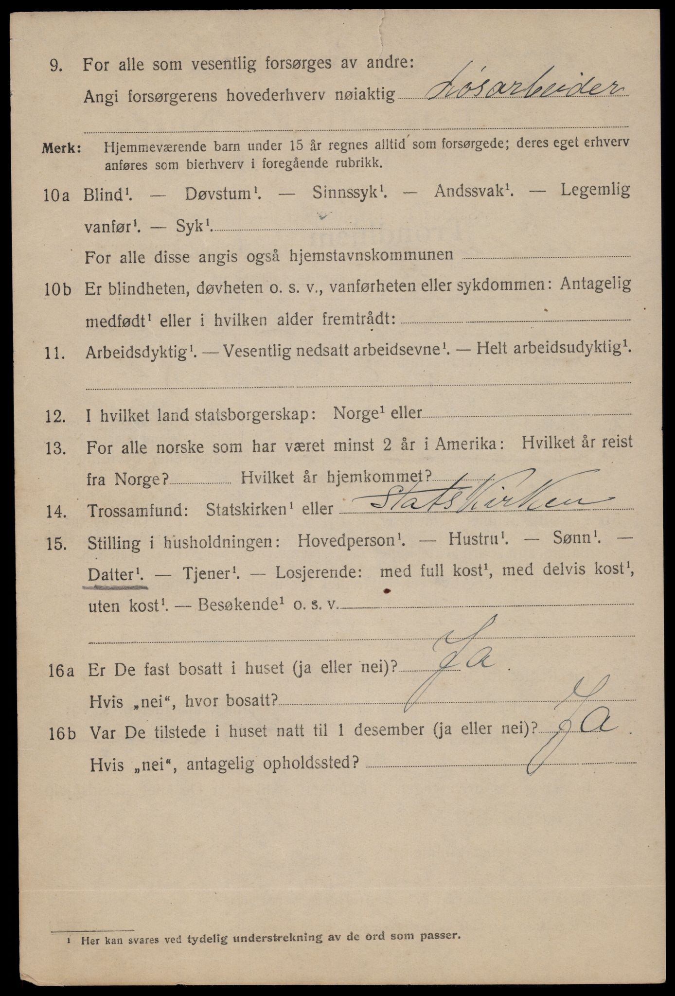 SAT, 1920 census for Trondheim, 1920, p. 105073