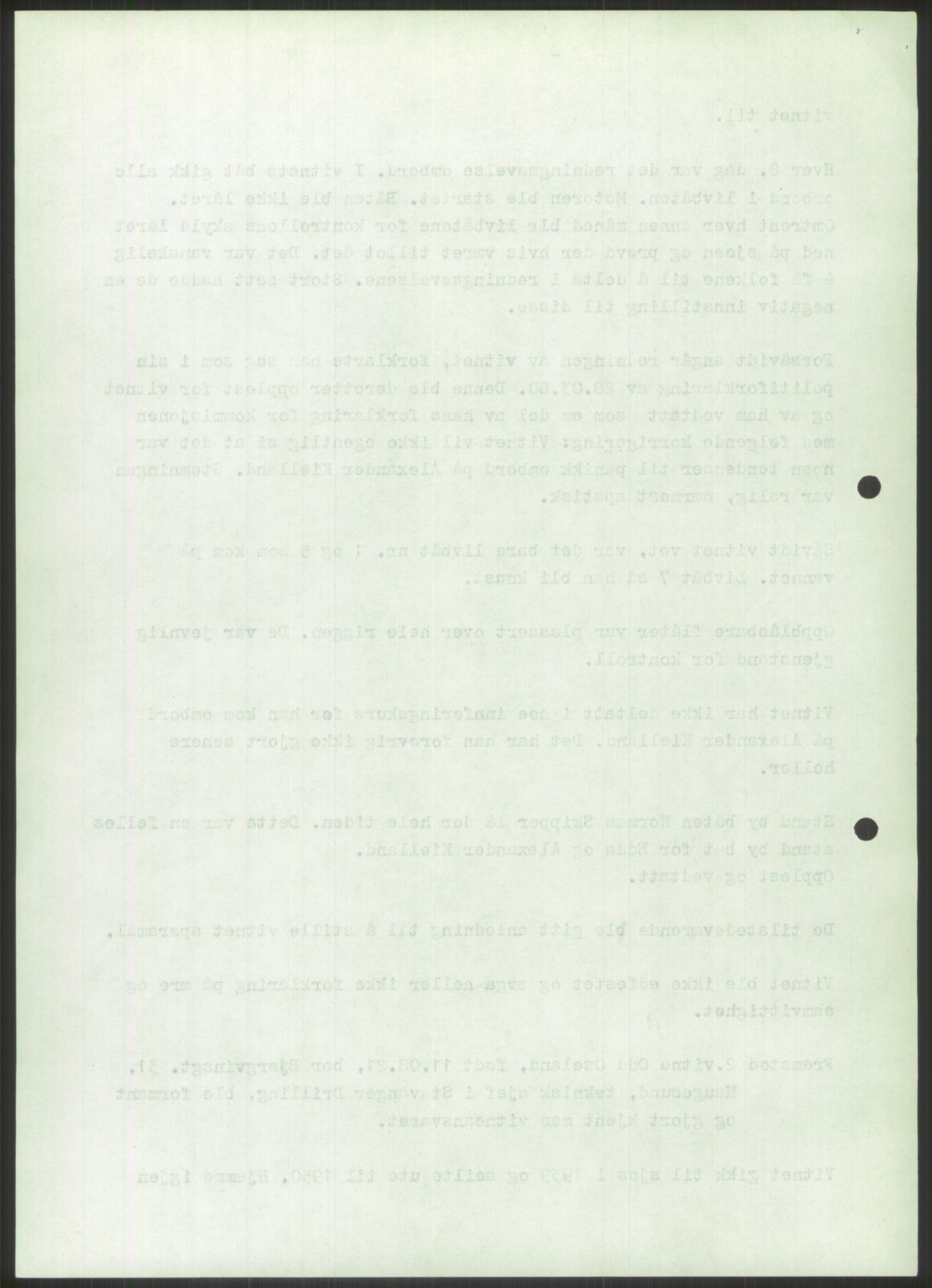 Justisdepartementet, Granskningskommisjonen ved Alexander Kielland-ulykken 27.3.1980, RA/S-1165/D/L0001: 0001-0002 Avhørskommisjonen - navnelister og protokoller fra avhør/0003 Survey report, 1980-1981, p. 58