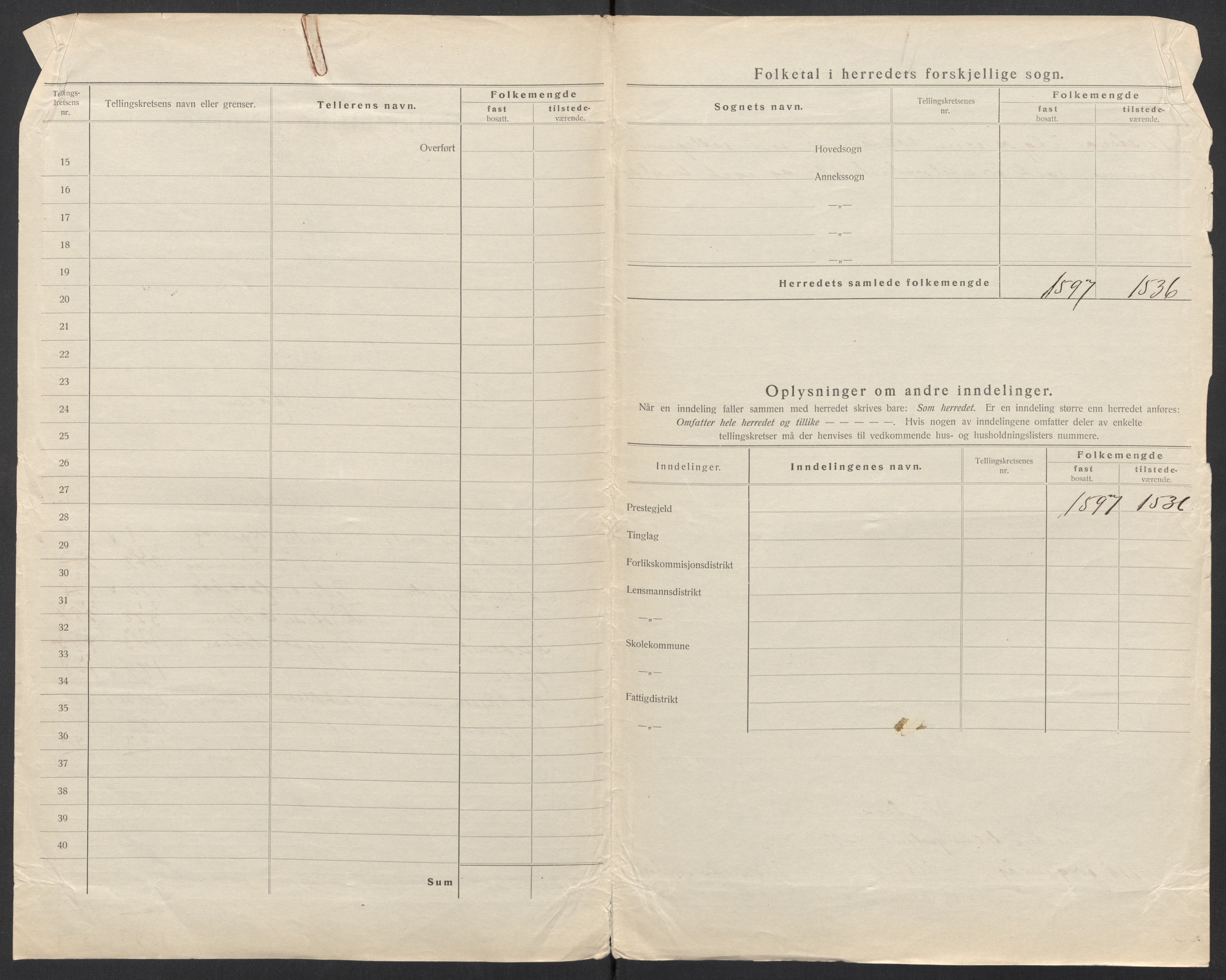 SAT, 1920 census for Tustna, 1920, p. 4