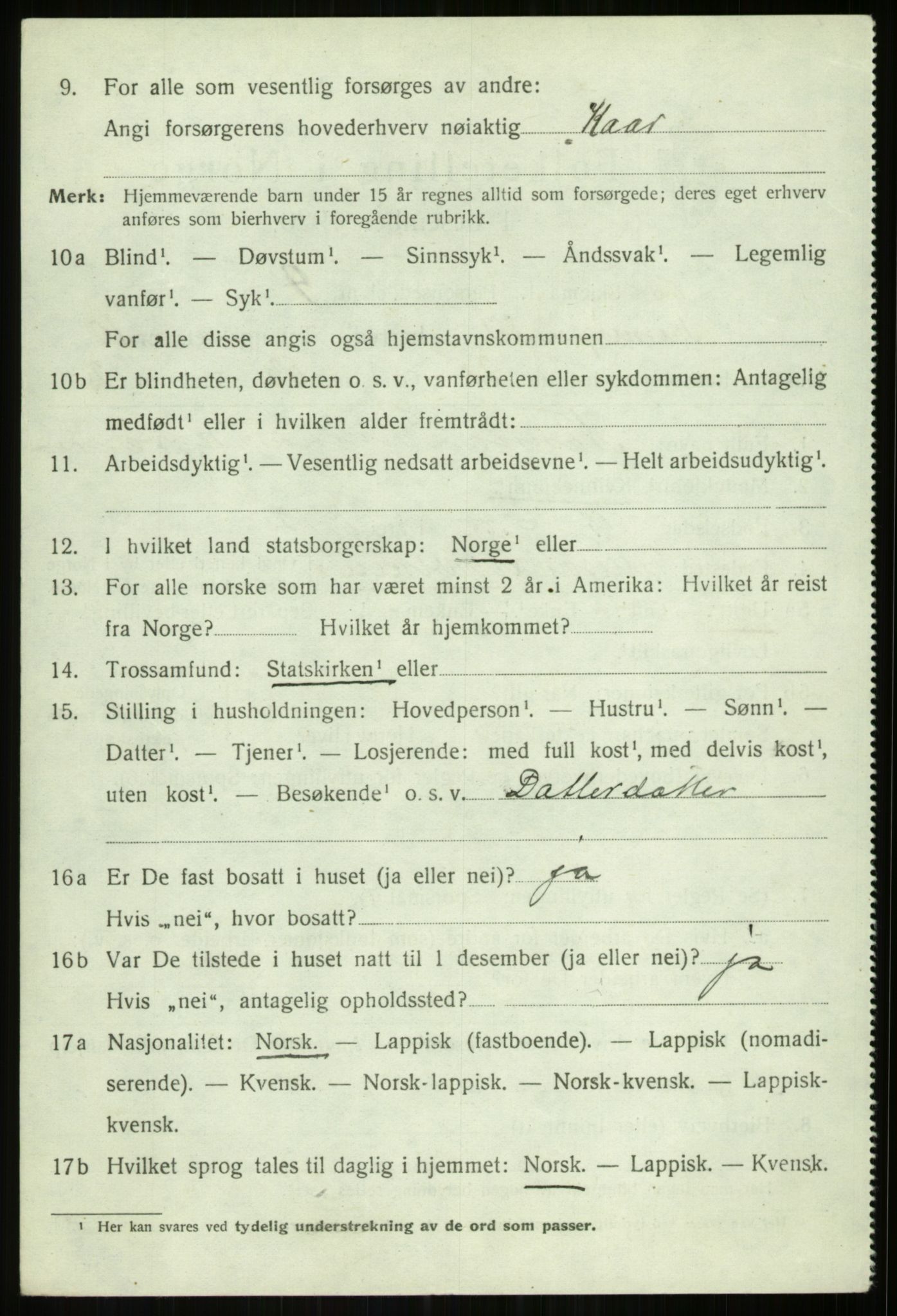SATØ, 1920 census for Tromsøysund, 1920, p. 7209