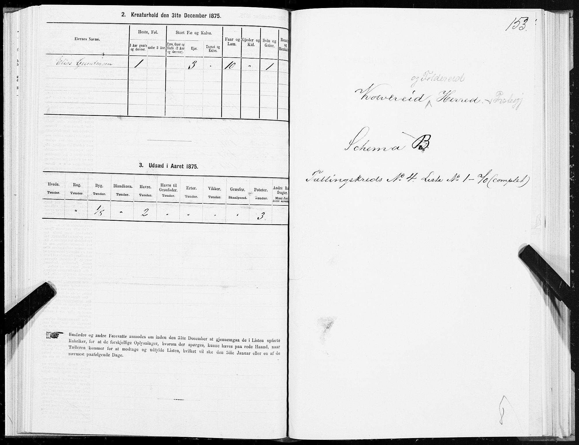 SAT, 1875 census for 1752P Kolvereid, 1875, p. 2153