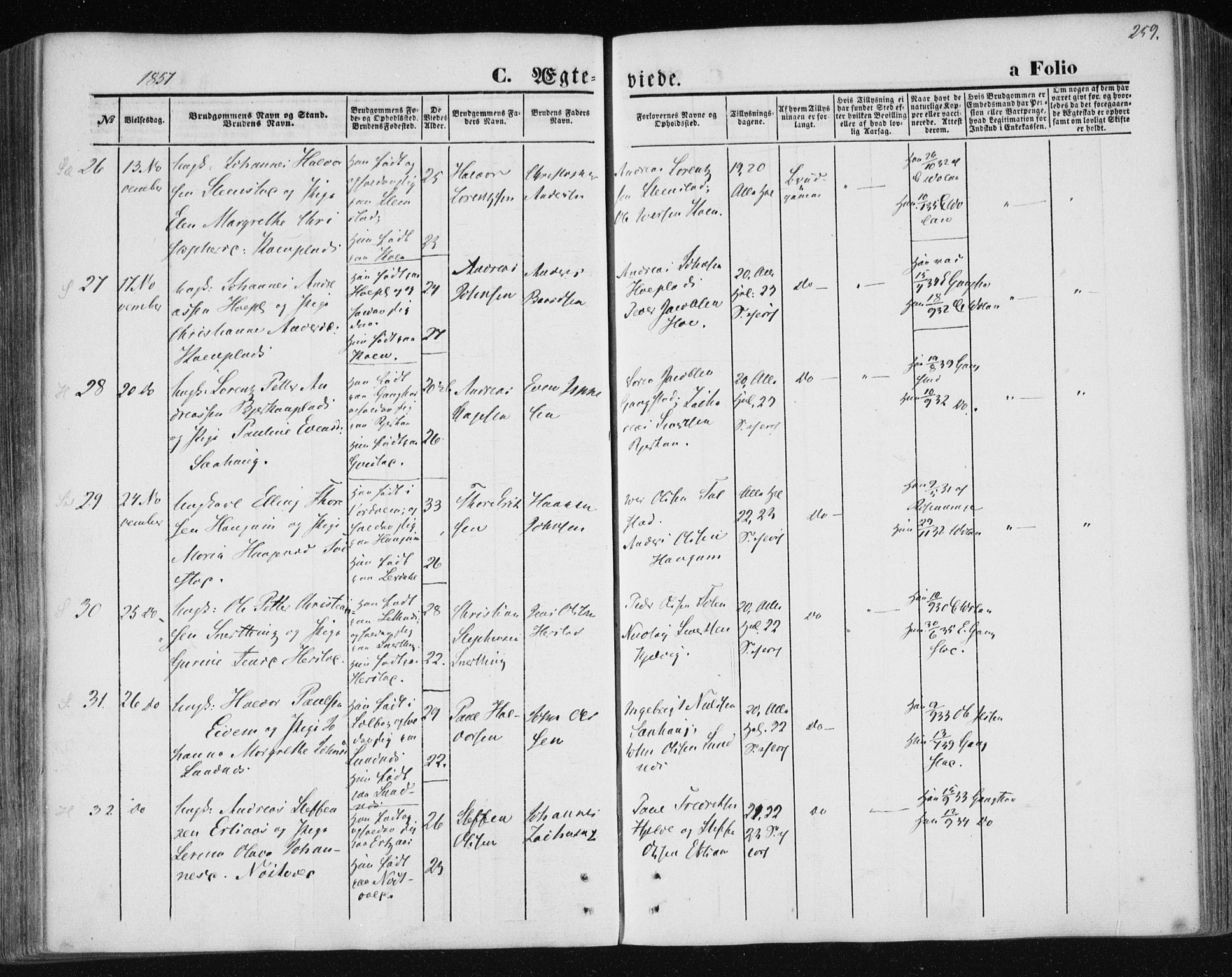 Ministerialprotokoller, klokkerbøker og fødselsregistre - Nord-Trøndelag, SAT/A-1458/730/L0283: Parish register (official) no. 730A08, 1855-1865, p. 259