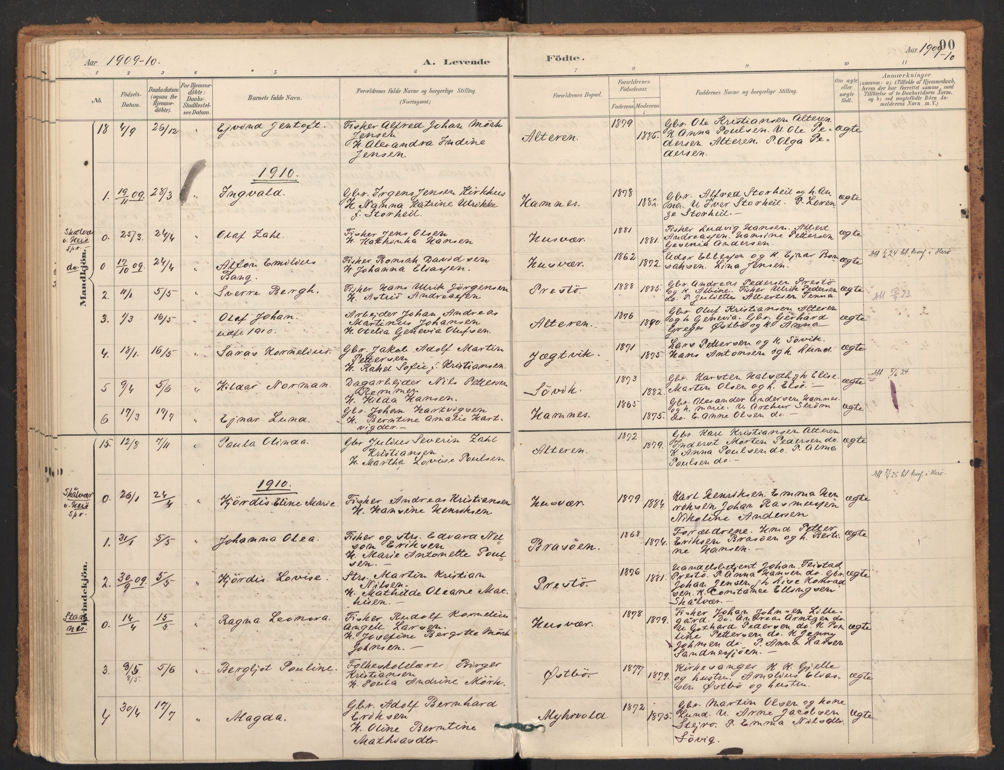 Ministerialprotokoller, klokkerbøker og fødselsregistre - Nordland, SAT/A-1459/830/L0453: Parish register (official) no. 830A17, 1886-1911, p. 90