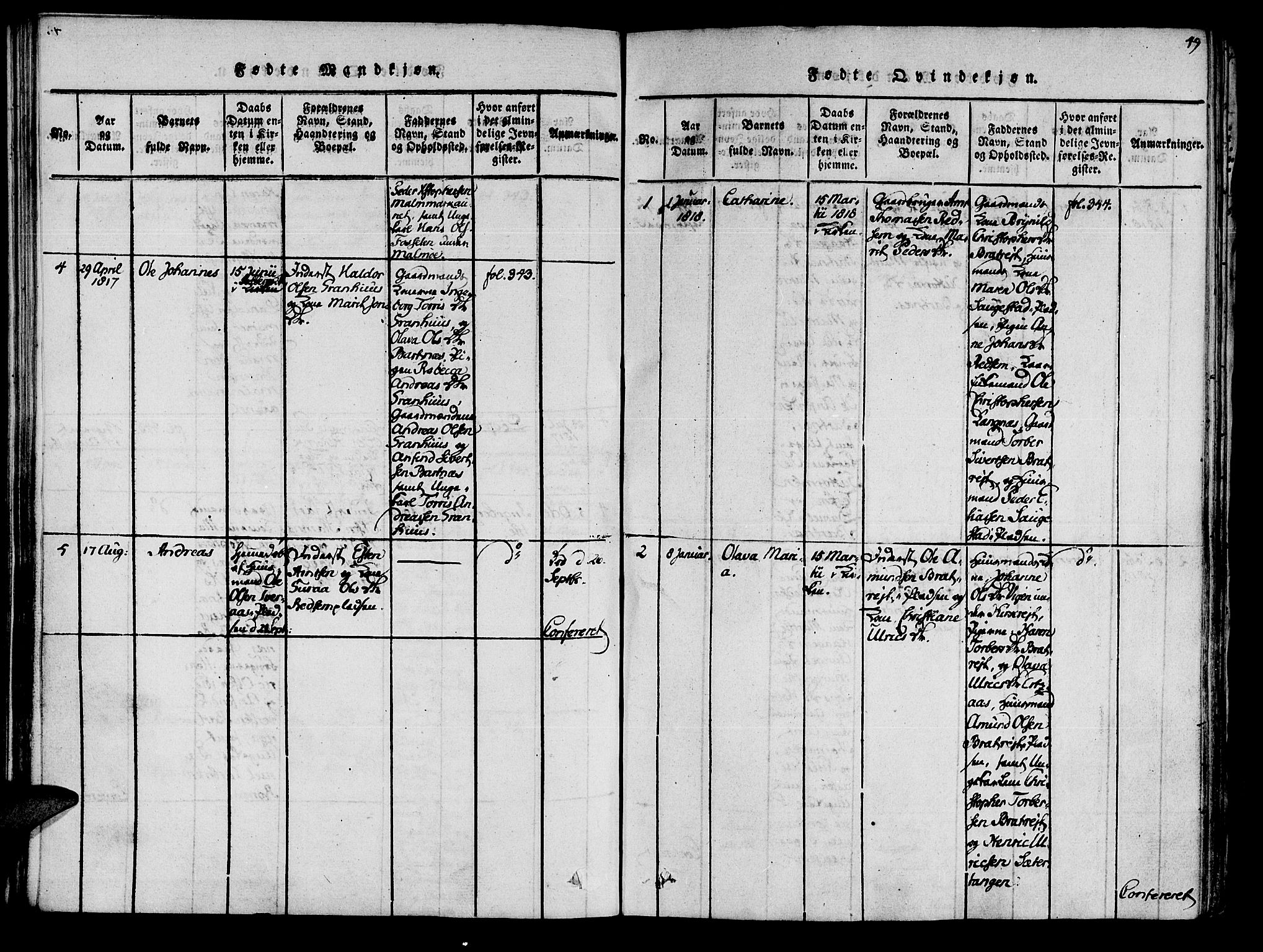 Ministerialprotokoller, klokkerbøker og fødselsregistre - Nord-Trøndelag, SAT/A-1458/741/L0387: Parish register (official) no. 741A03 /2, 1817-1822, p. 49