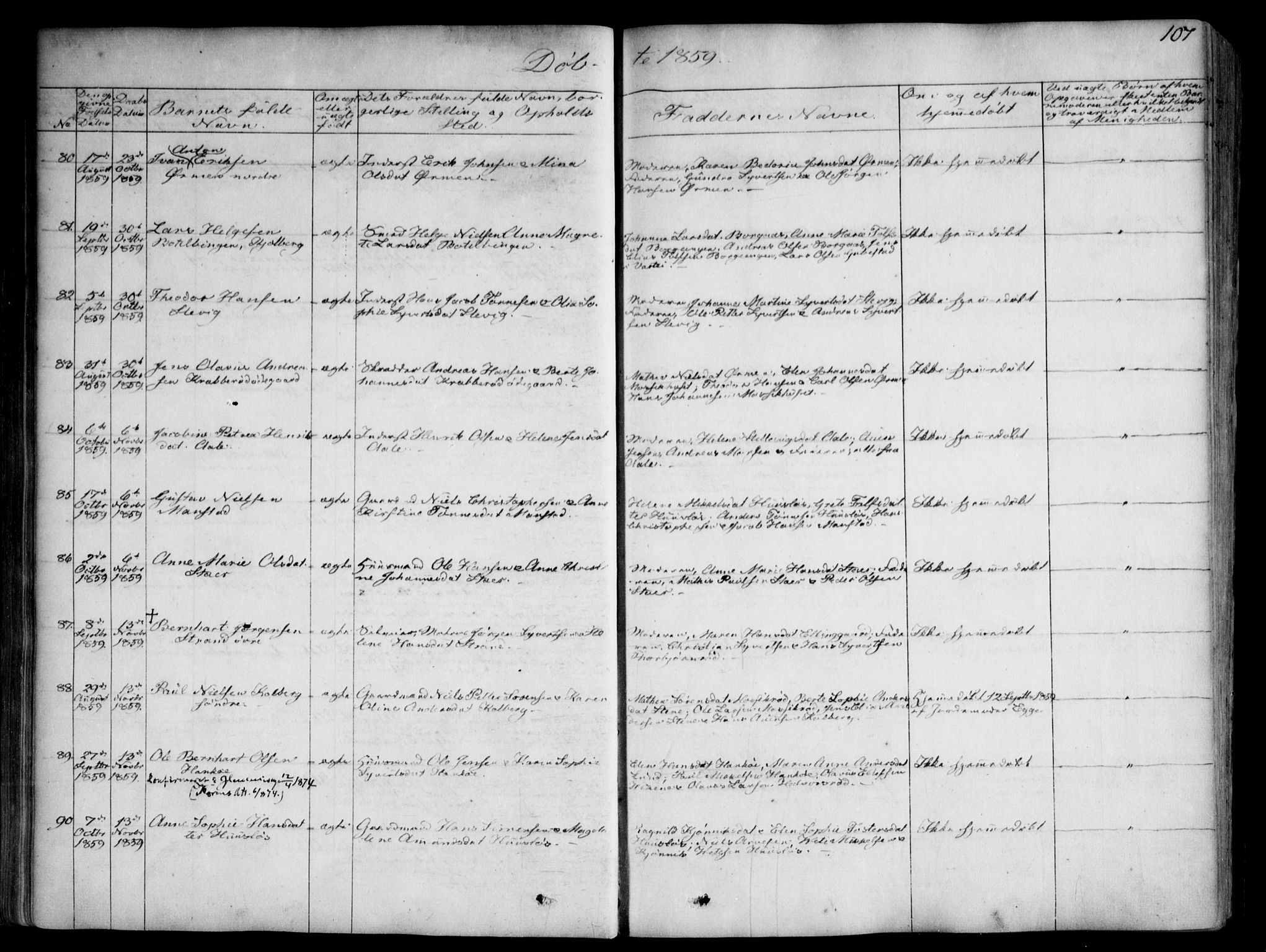 Onsøy prestekontor Kirkebøker, AV/SAO-A-10914/F/Fa/L0003: Parish register (official) no. I 3, 1841-1860, p. 107