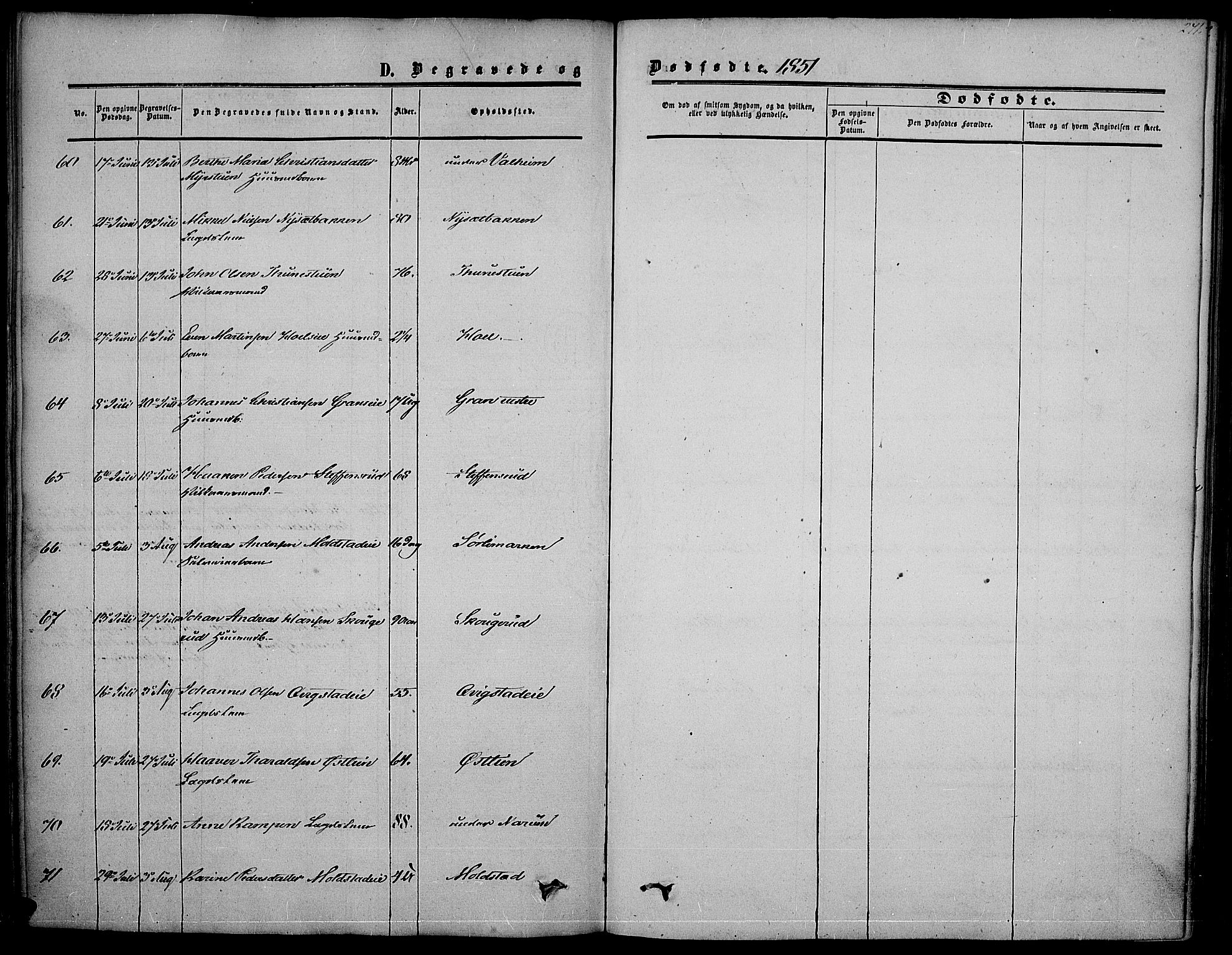 Vestre Toten prestekontor, AV/SAH-PREST-108/H/Ha/Haa/L0005: Parish register (official) no. 5, 1850-1855, p. 271