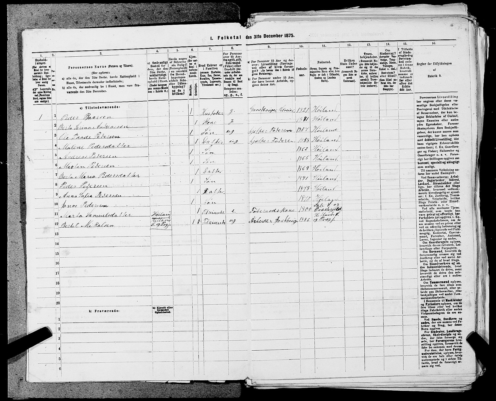 SAST, 1875 census for 1123L Høyland/Høyland, 1875, p. 676