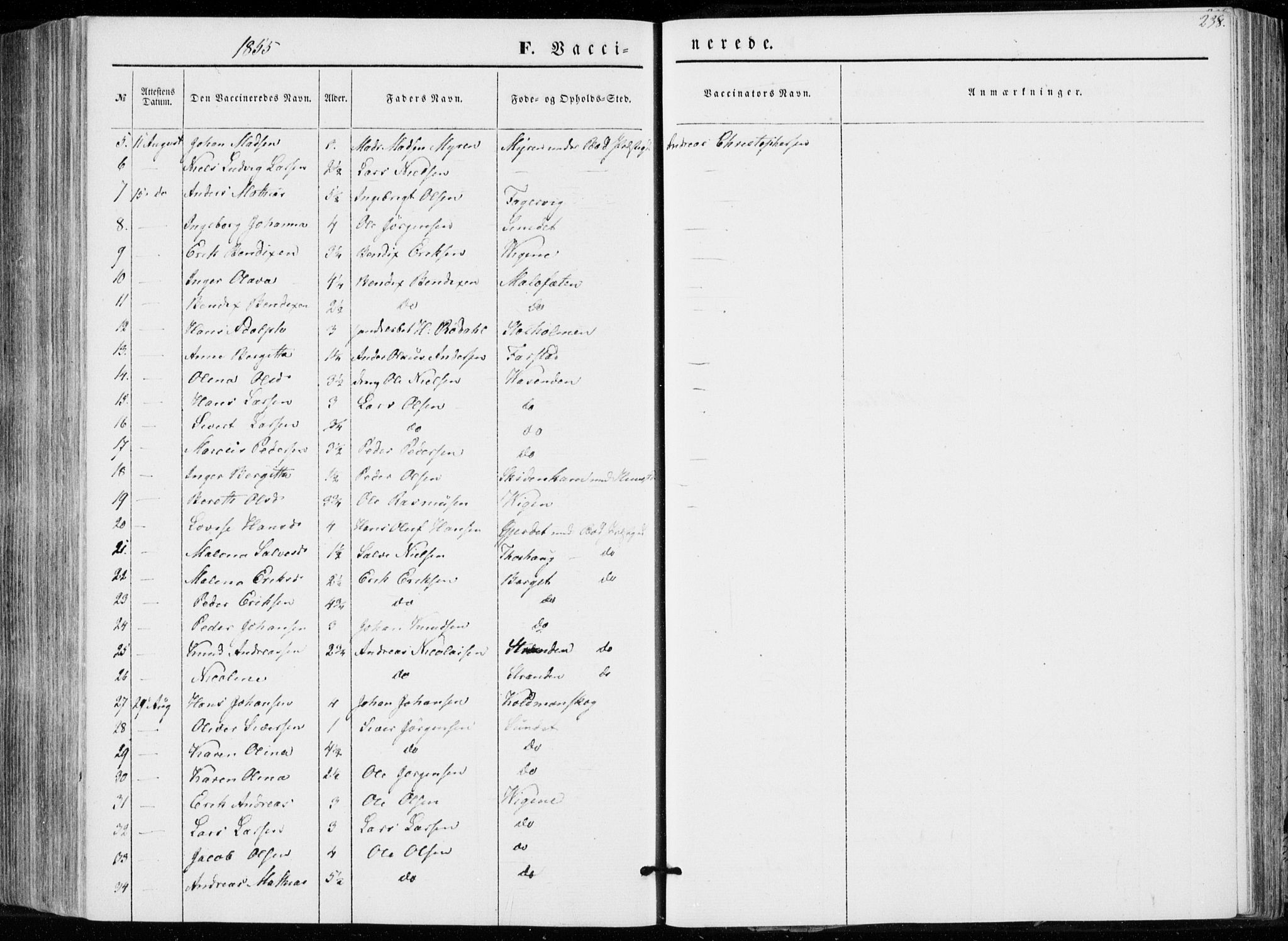 Ministerialprotokoller, klokkerbøker og fødselsregistre - Møre og Romsdal, AV/SAT-A-1454/566/L0767: Parish register (official) no. 566A06, 1852-1868, p. 238