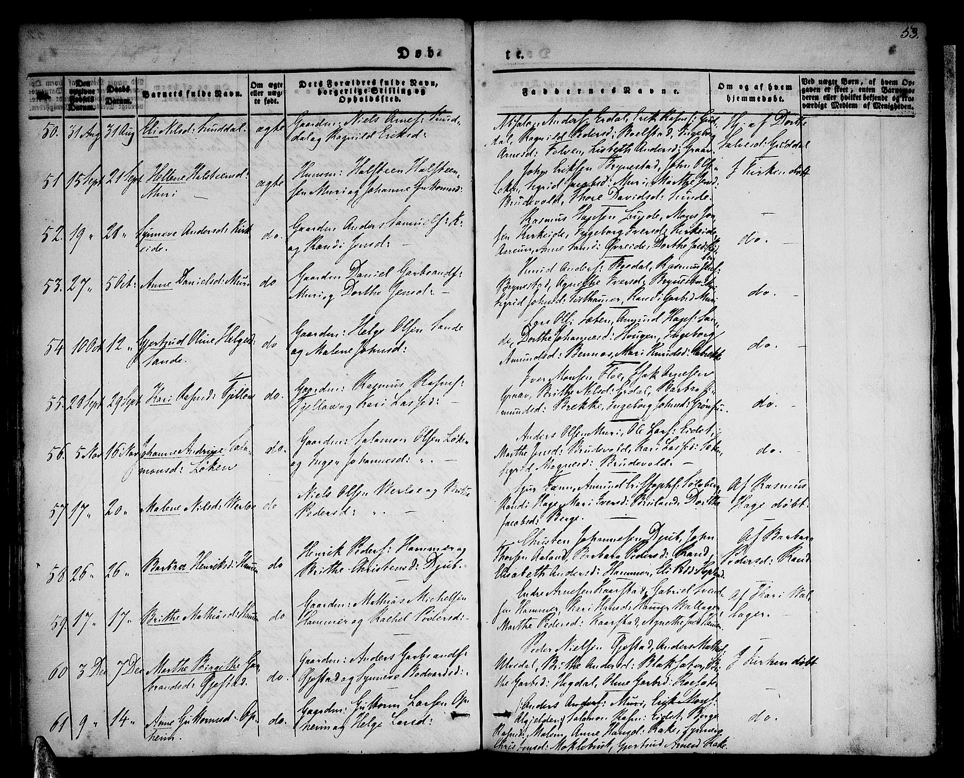 Stryn Sokneprestembete, AV/SAB-A-82501: Parish register (official) no. A 1, 1832-1845, p. 53