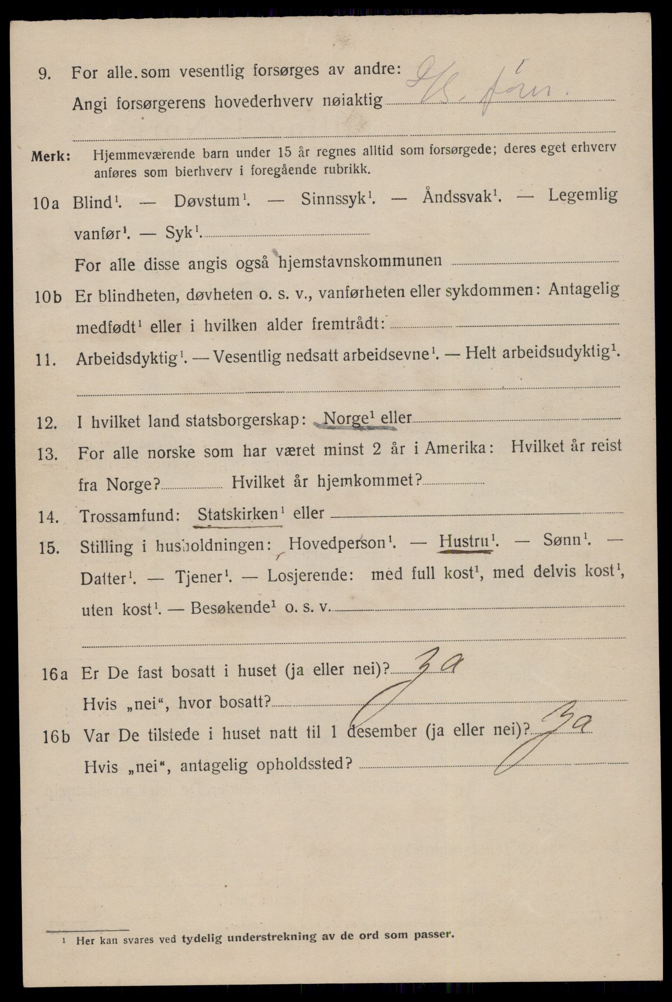 SAST, 1920 census for Stavanger, 1920, p. 74381