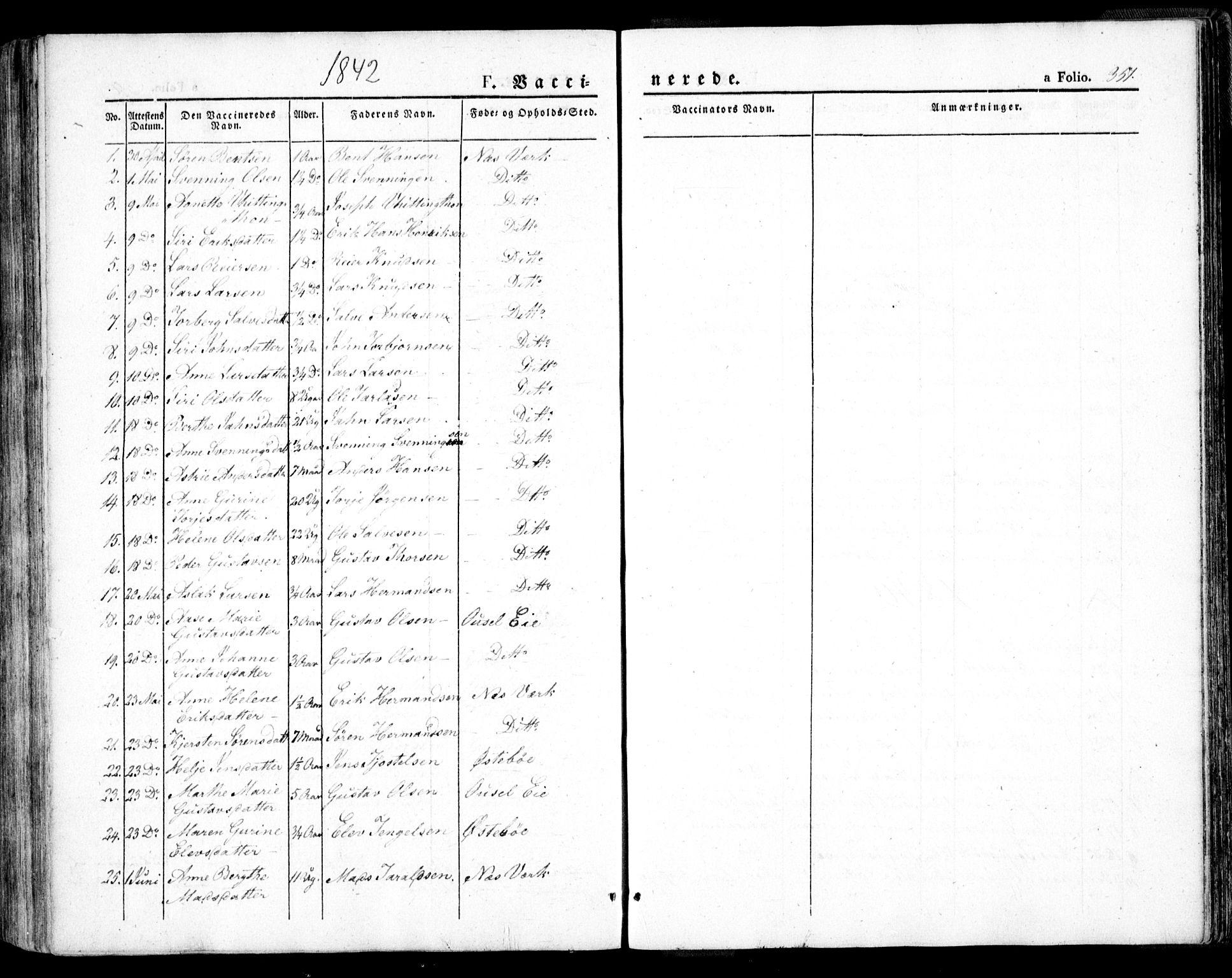 Holt sokneprestkontor, AV/SAK-1111-0021/F/Fa/L0007: Parish register (official) no. A 7, 1836-1848, p. 357