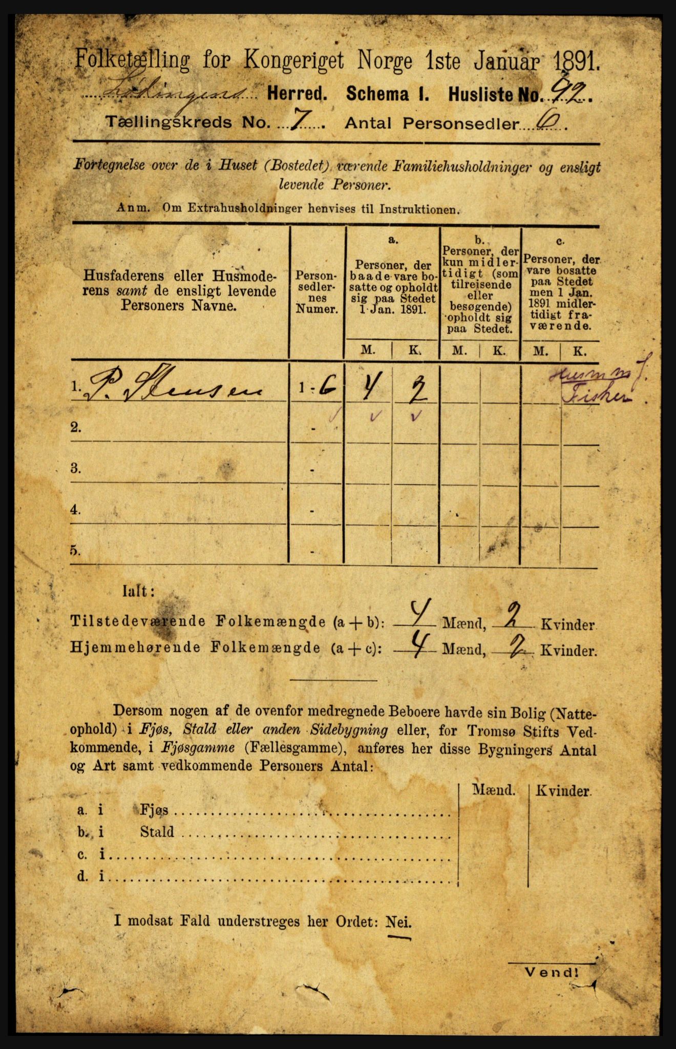 RA, 1891 census for 1851 Lødingen, 1891, p. 3358