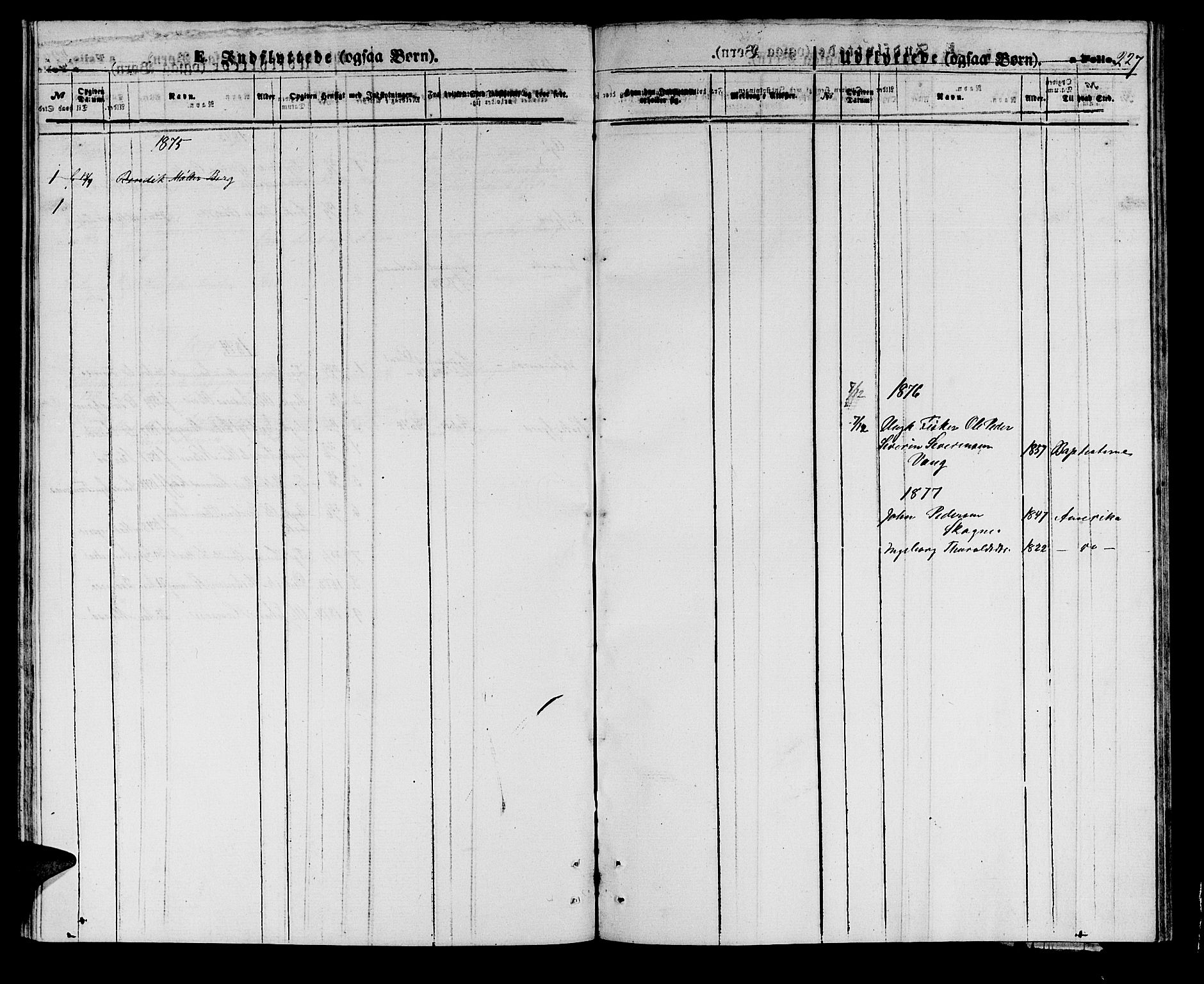 Lenvik sokneprestembete, SATØ/S-1310/H/Ha/Hab/L0005klokker: Parish register (copy) no. 5, 1870-1880, p. 227