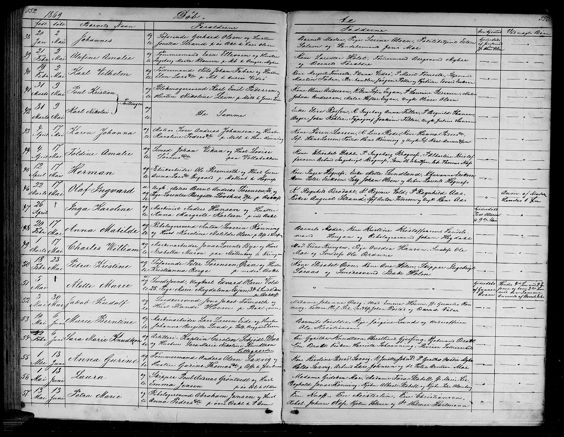 Ministerialprotokoller, klokkerbøker og fødselsregistre - Sør-Trøndelag, AV/SAT-A-1456/604/L0219: Parish register (copy) no. 604C02, 1851-1869, p. 552-553