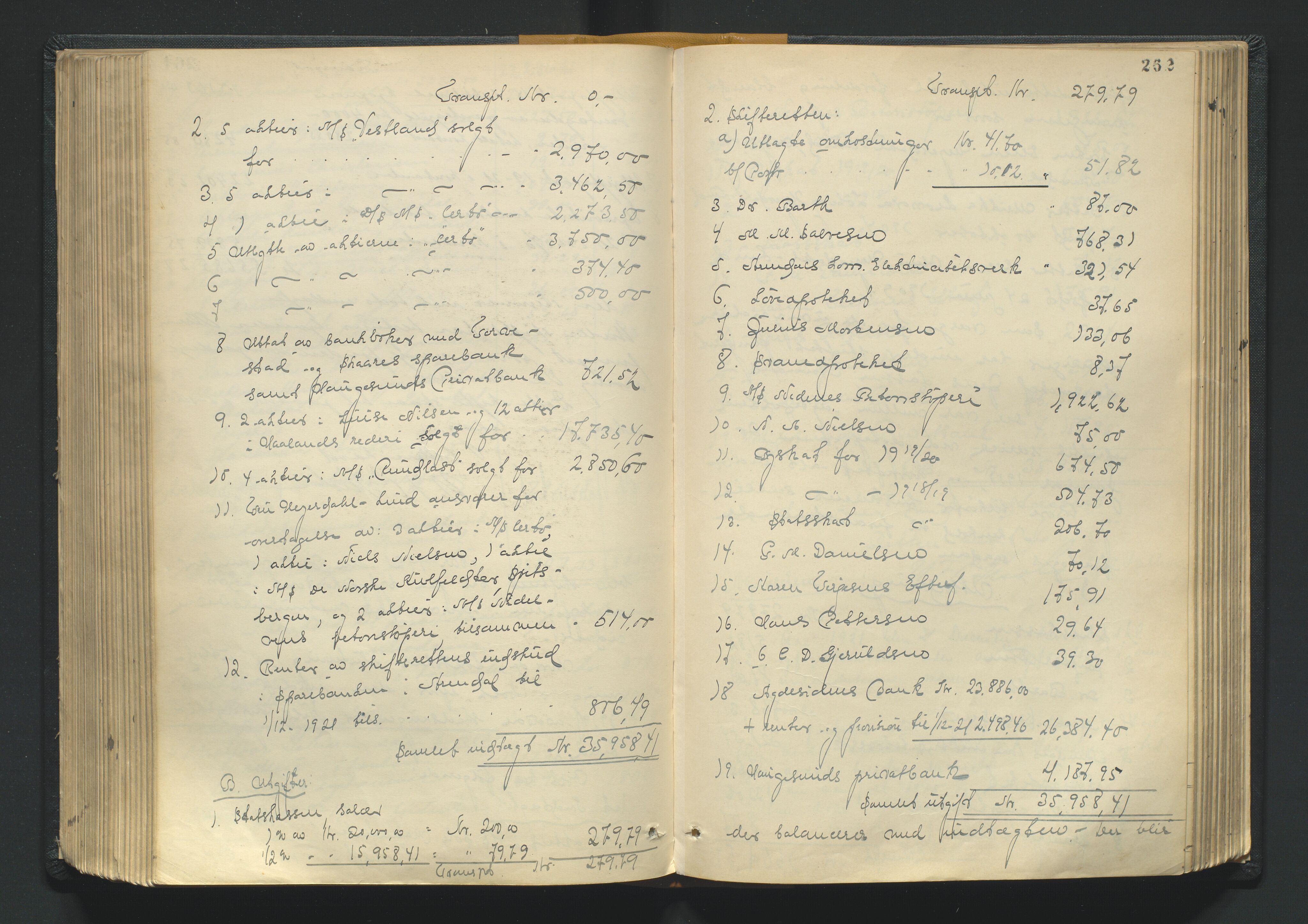 Arendal byfogd, AV/SAK-1222-0001/H/Hc/L0044: Skifteutlodningsprotokoll nr. 42, 1906-1925, p. 261b-262a