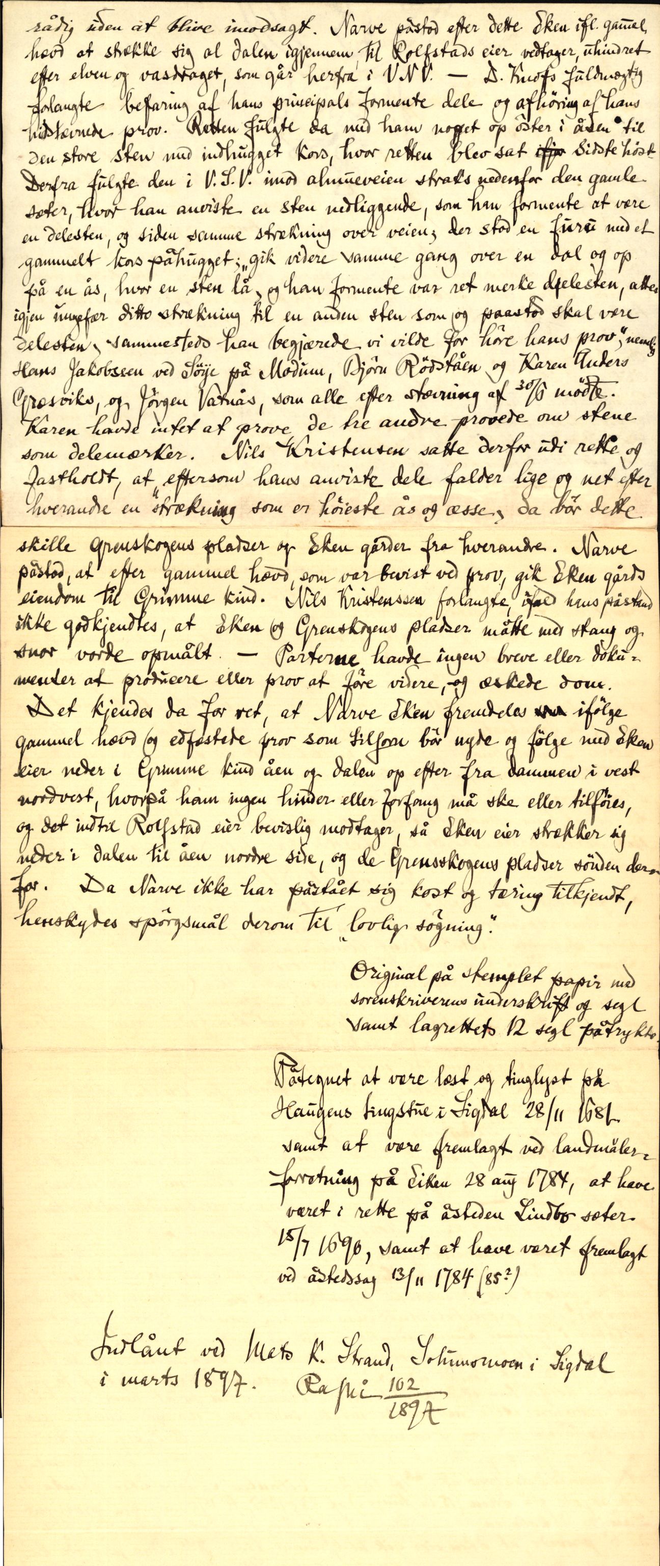 Riksarkivets diplomsamling, AV/RA-EA-5965/F35/F35d/L0005: Innlånte diplomer, seddelregister, 1661-1690, p. 401