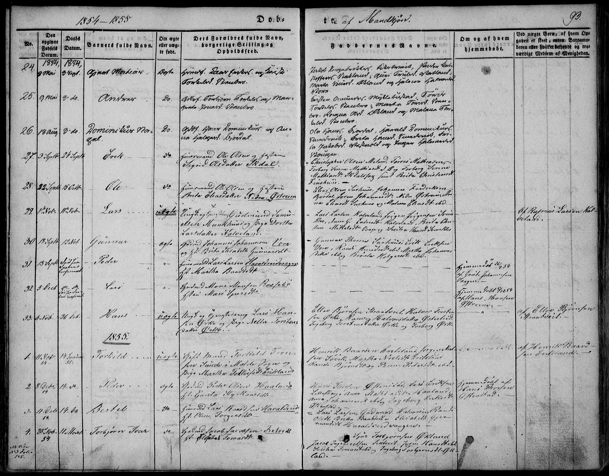 Skjold sokneprestkontor, AV/SAST-A-101847/H/Ha/Haa/L0006: Parish register (official) no. A 6.1, 1835-1858, p. 93