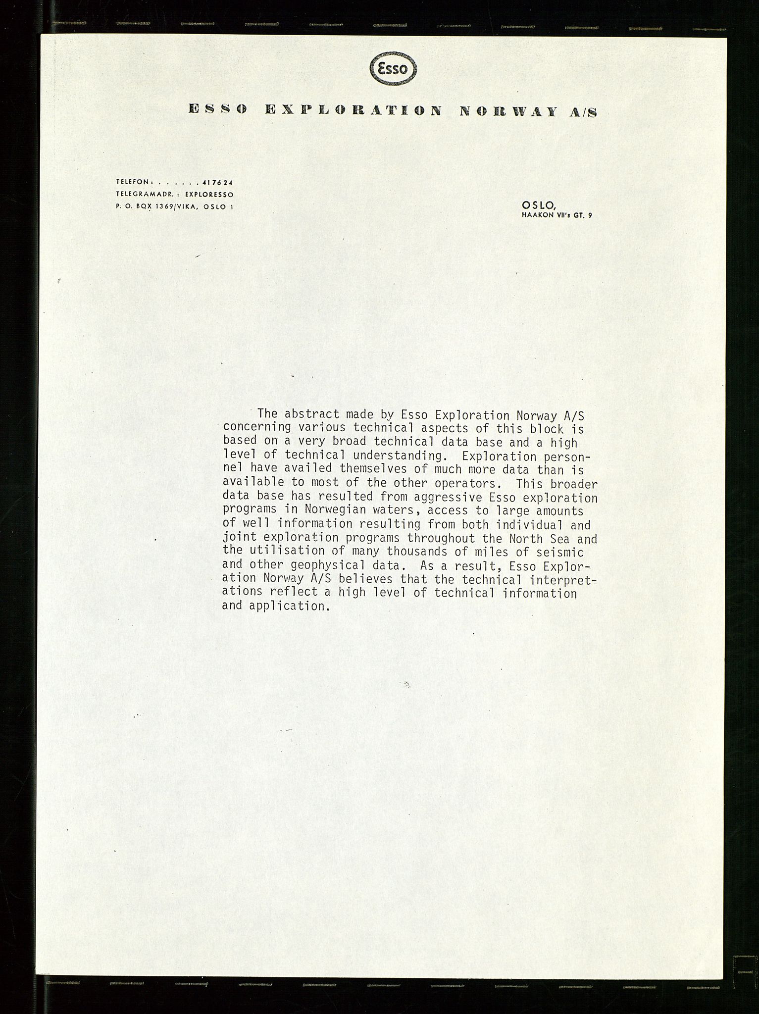 Pa 1512 - Esso Exploration and Production Norway Inc., AV/SAST-A-101917/E/Ea/L0025: Sak og korrespondanse, 1966-1974, p. 602