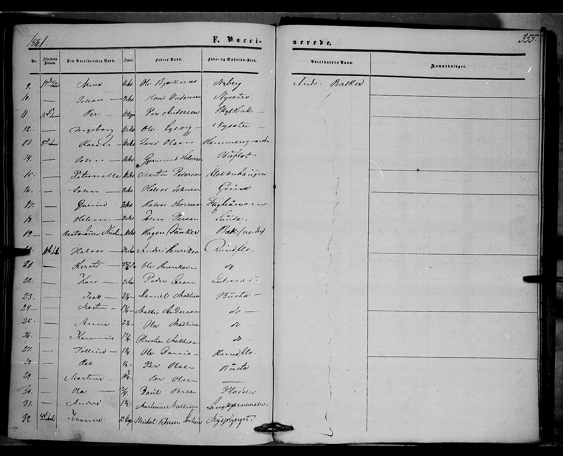 Trysil prestekontor, AV/SAH-PREST-046/H/Ha/Haa/L0005: Parish register (official) no. 5, 1851-1865, p. 355