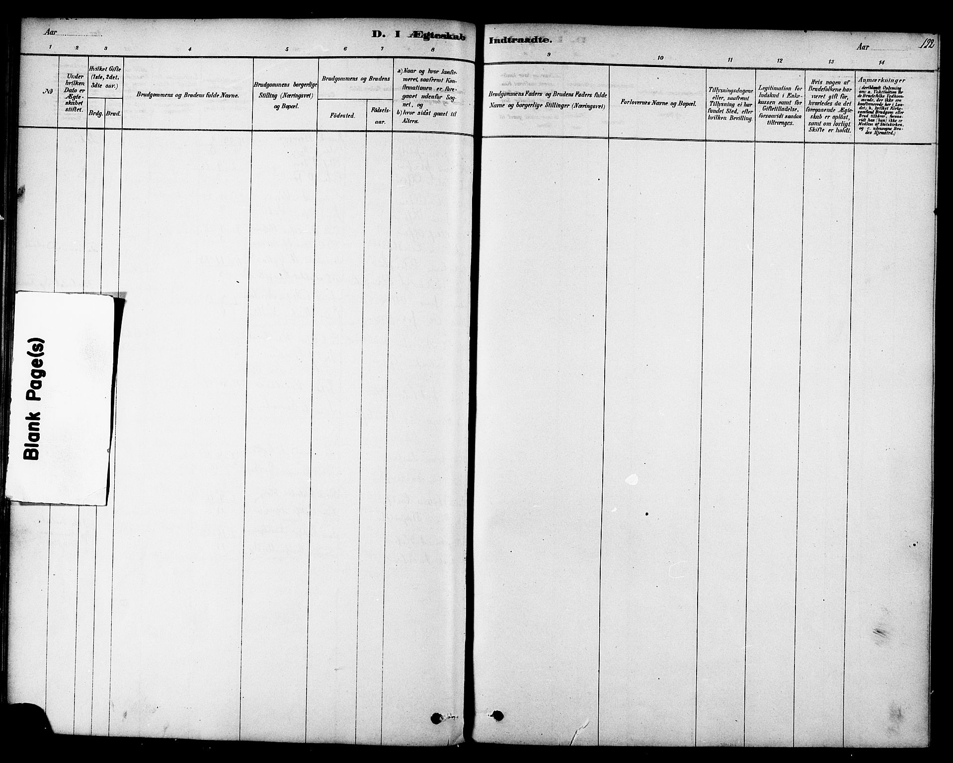 Ministerialprotokoller, klokkerbøker og fødselsregistre - Sør-Trøndelag, SAT/A-1456/692/L1105: Parish register (official) no. 692A05, 1878-1890, p. 122