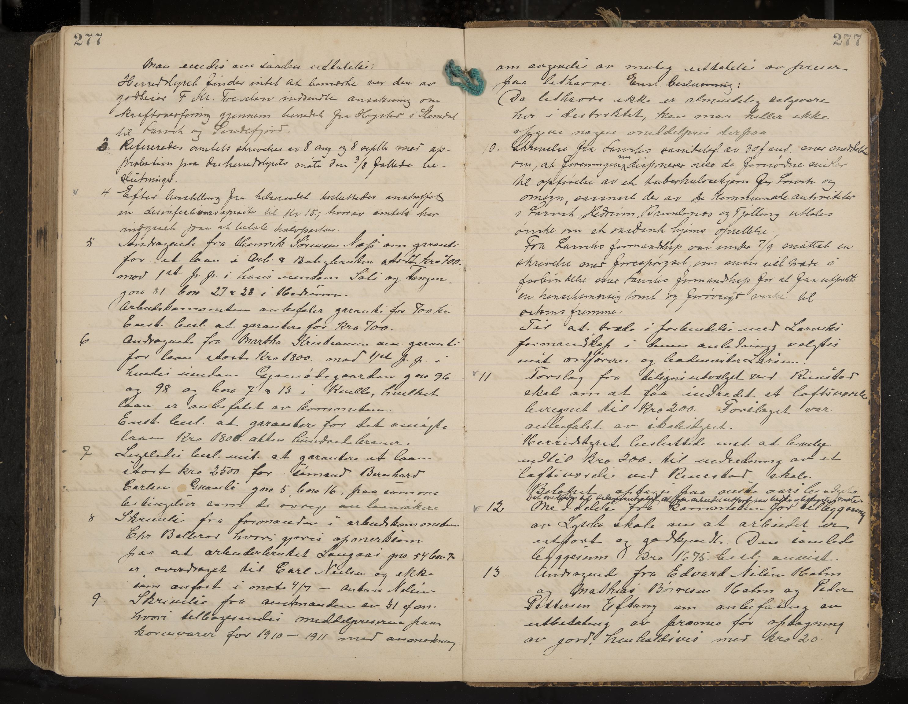 Hedrum formannskap og sentraladministrasjon, IKAK/0727021/A/Aa/L0005: Møtebok, 1899-1911, p. 277