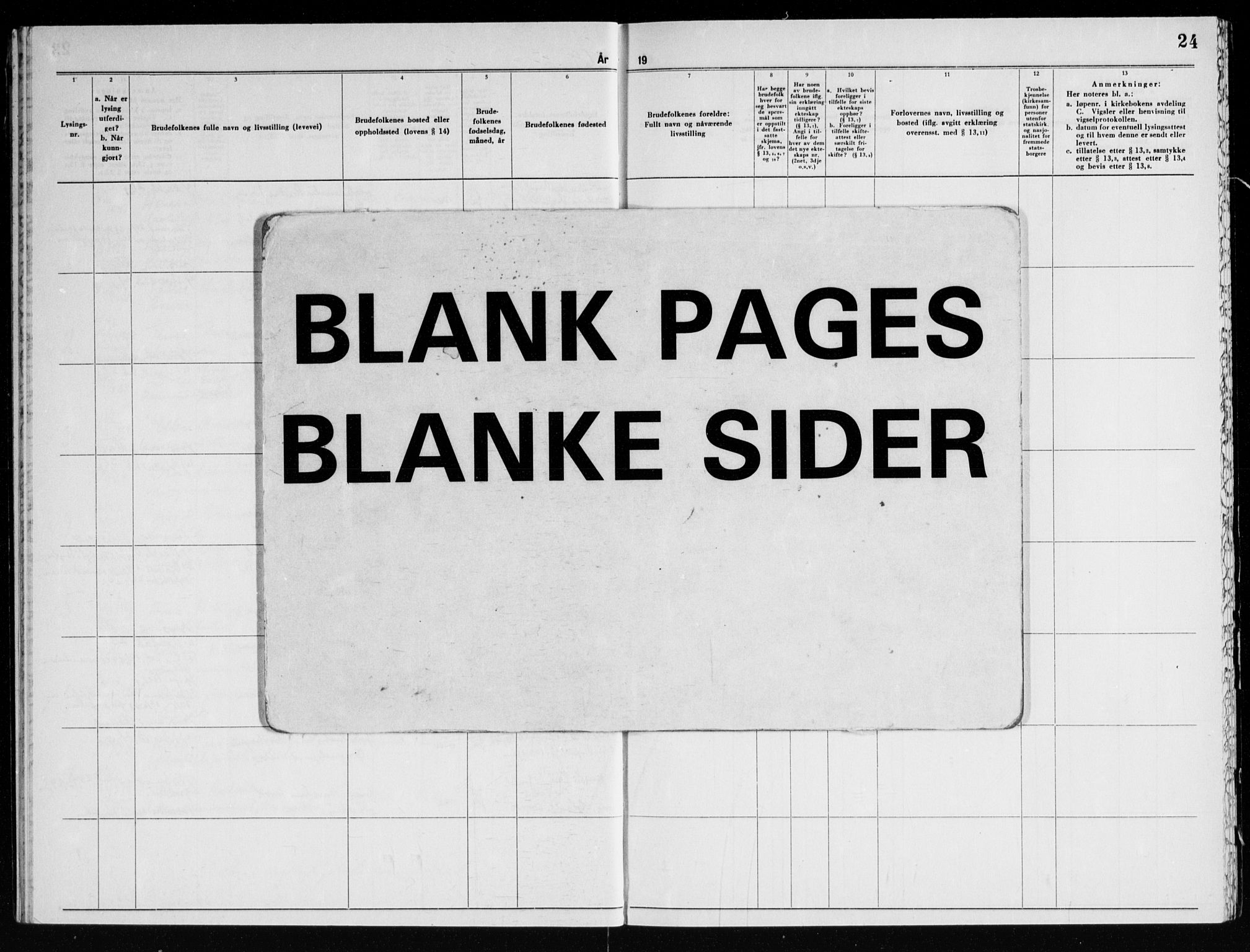 Nore kirkebøker, AV/SAKO-A-238/H/Ha/L0002: Banns register no. 2, 1959-1969, p. 24