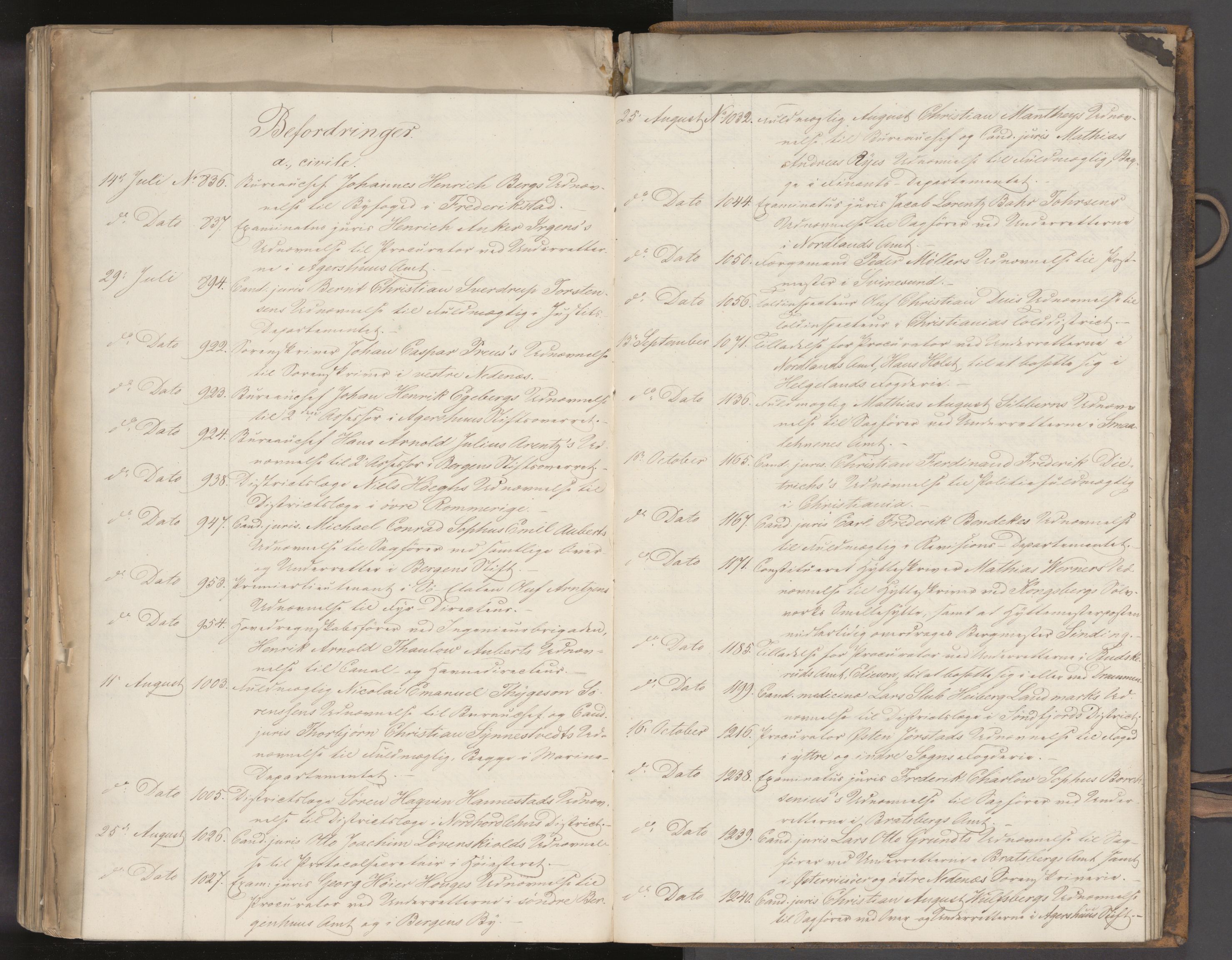 Statsrådssekretariatet, AV/RA-S-1001/A/Ab/L0054: Kgl. res. nr. 764-1554, 2. halvår, 1841