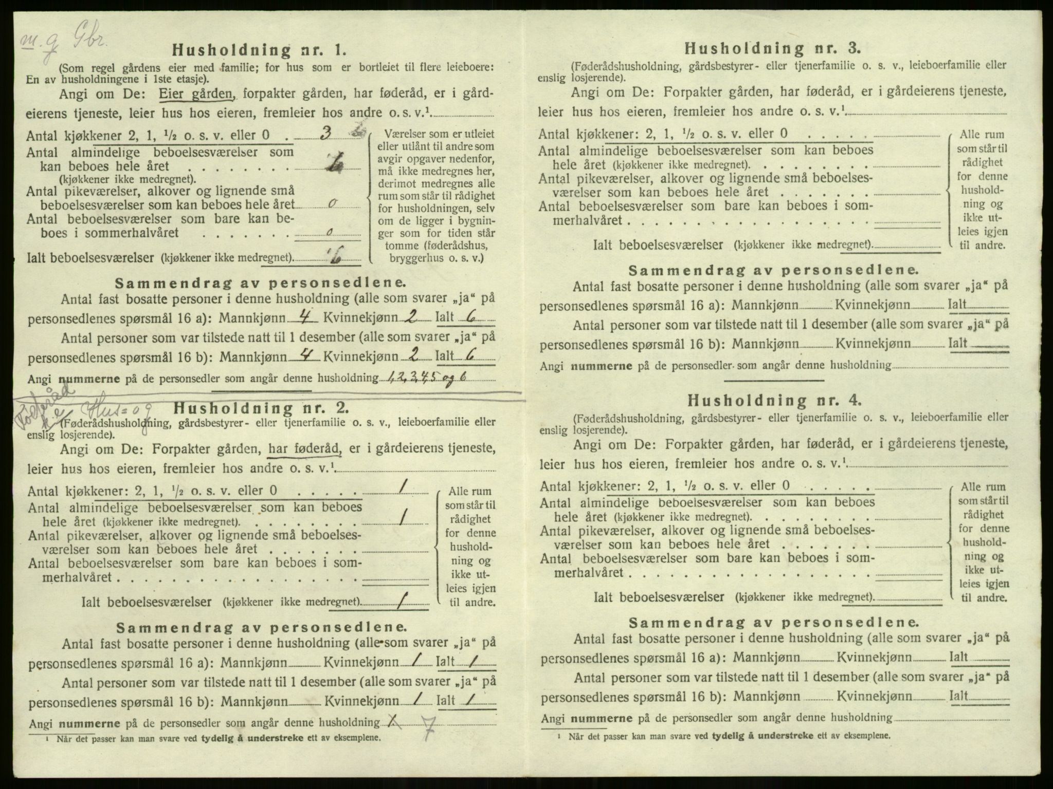 SAO, 1920 census for Feiring, 1920, p. 18