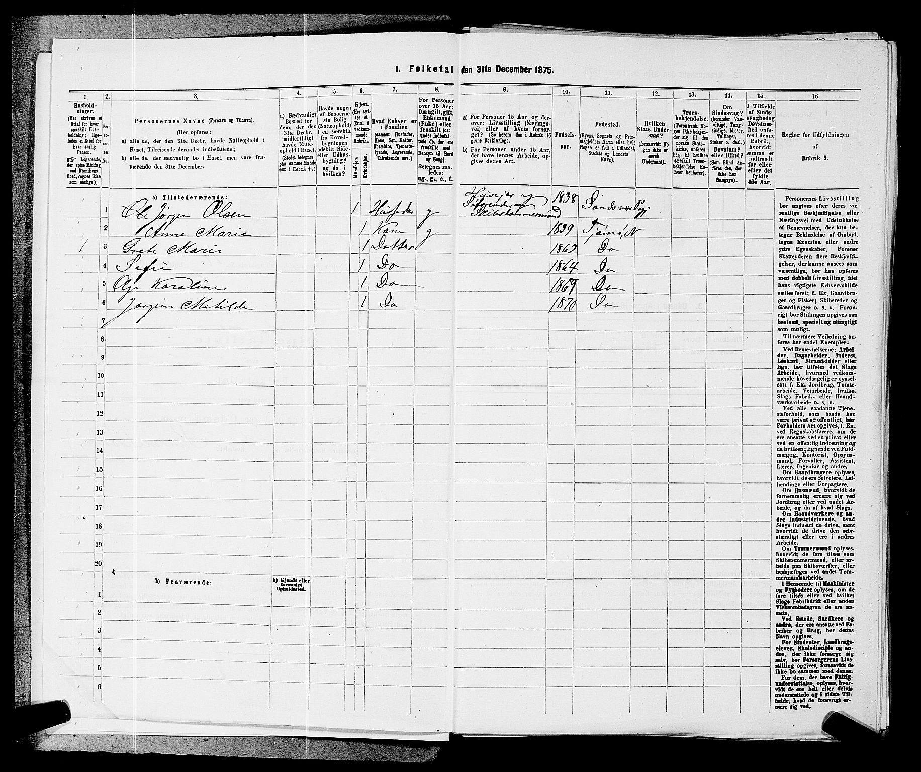 SAKO, 1875 census for 0722P Nøtterøy, 1875, p. 2139