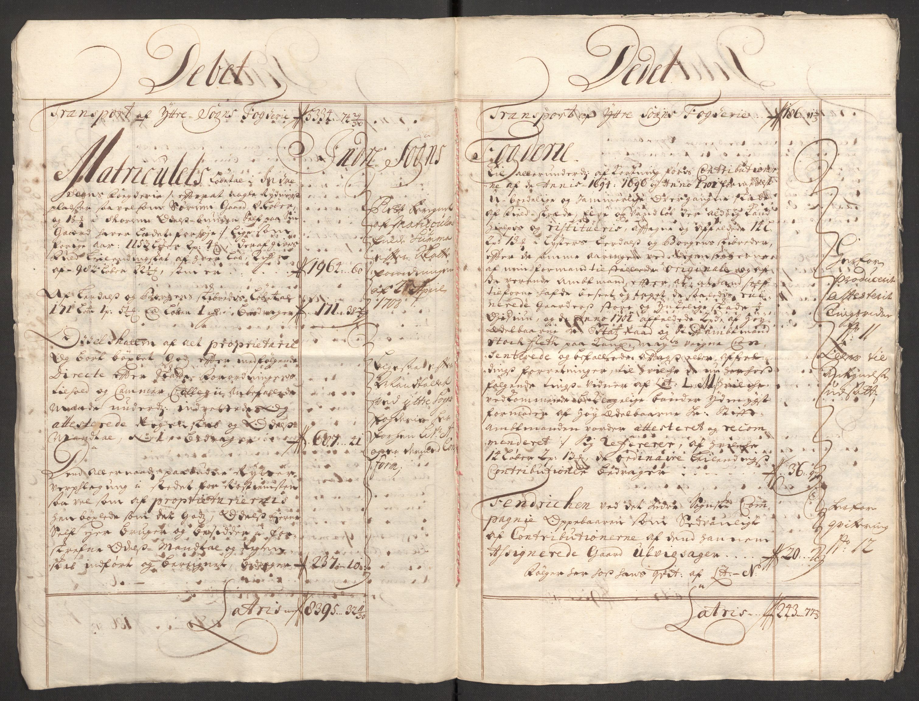 Rentekammeret inntil 1814, Reviderte regnskaper, Fogderegnskap, AV/RA-EA-4092/R52/L3315: Fogderegnskap Sogn, 1708, p. 8