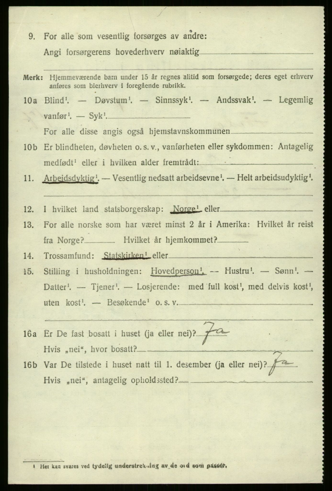 SAB, 1920 census for Førde, 1920, p. 5747