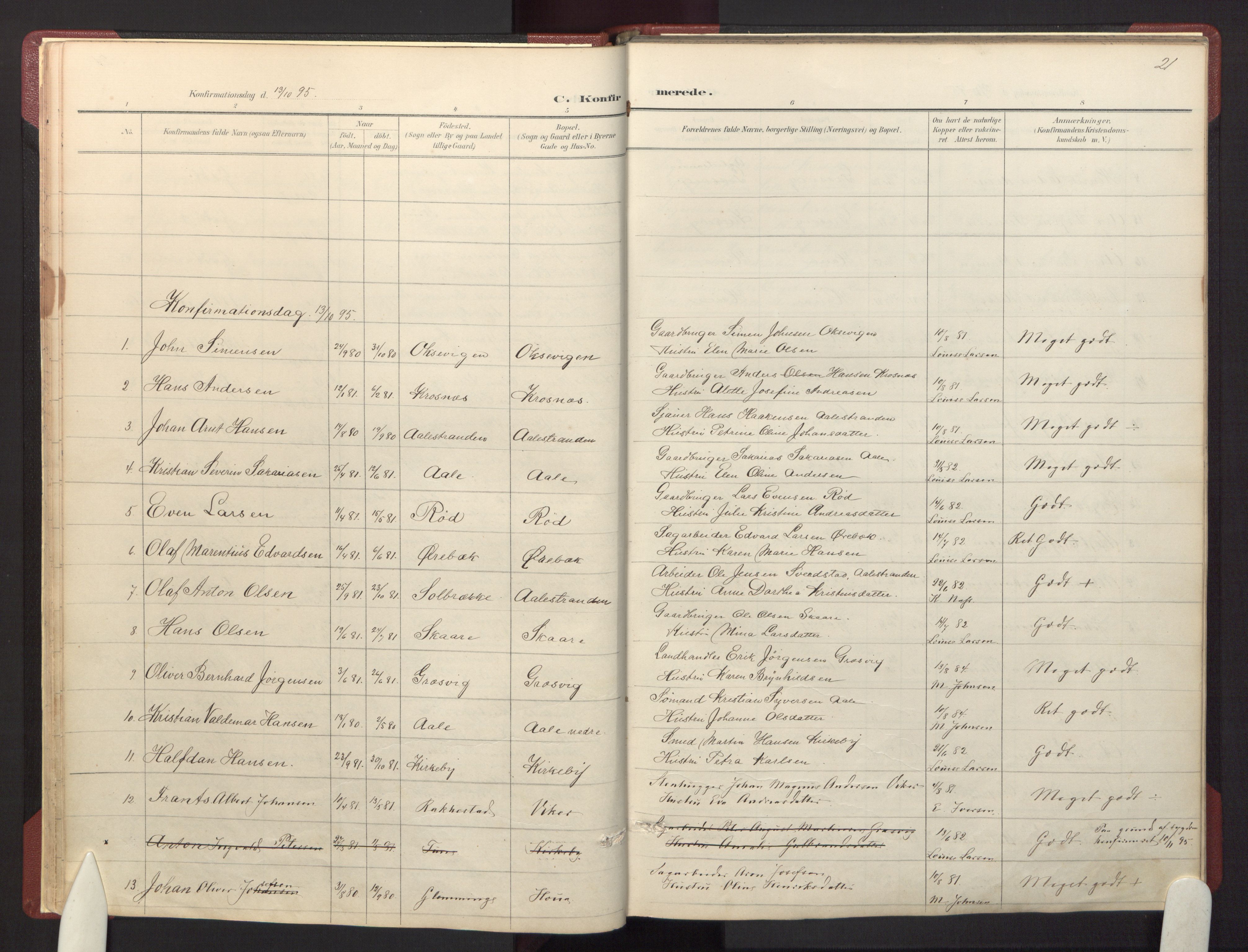 Onsøy prestekontor Kirkebøker, AV/SAO-A-10914/F/Fa/L0007: Parish register (official) no. I 7, 1893-1925, p. 21