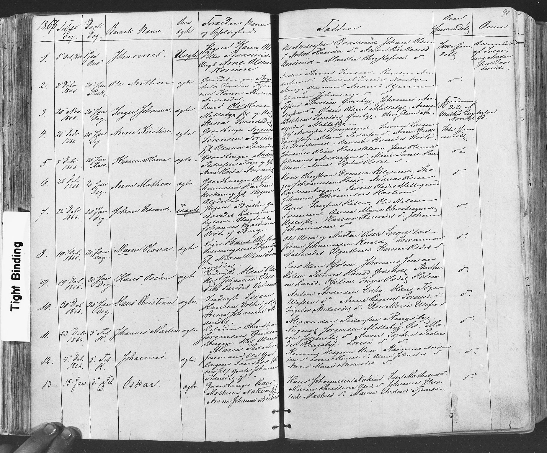 Rakkestad prestekontor Kirkebøker, SAO/A-2008/F/Fa/L0011: Parish register (official) no. I 11, 1862-1877, p. 90