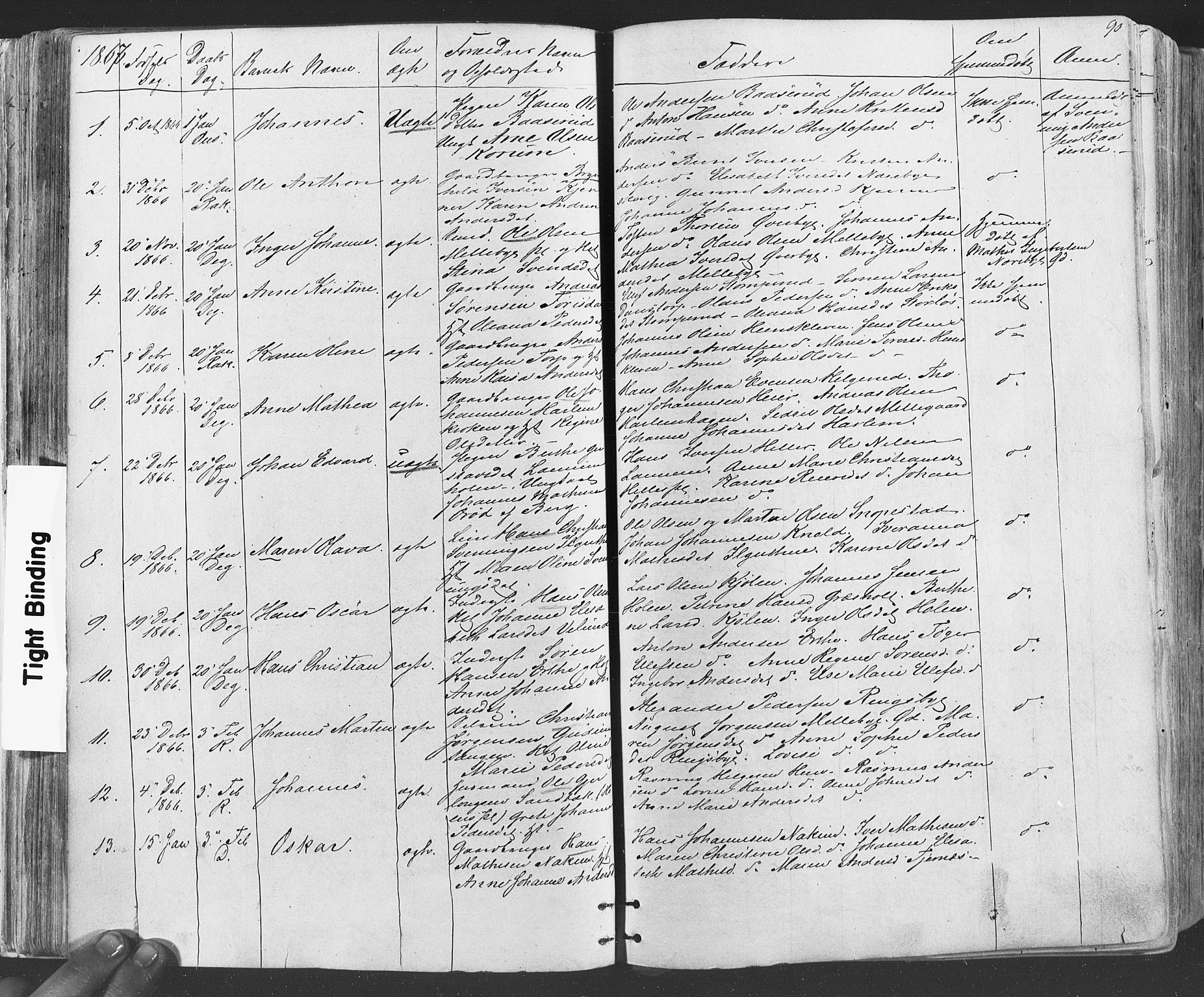 Rakkestad prestekontor Kirkebøker, AV/SAO-A-2008/F/Fa/L0011: Parish register (official) no. I 11, 1862-1877, p. 90