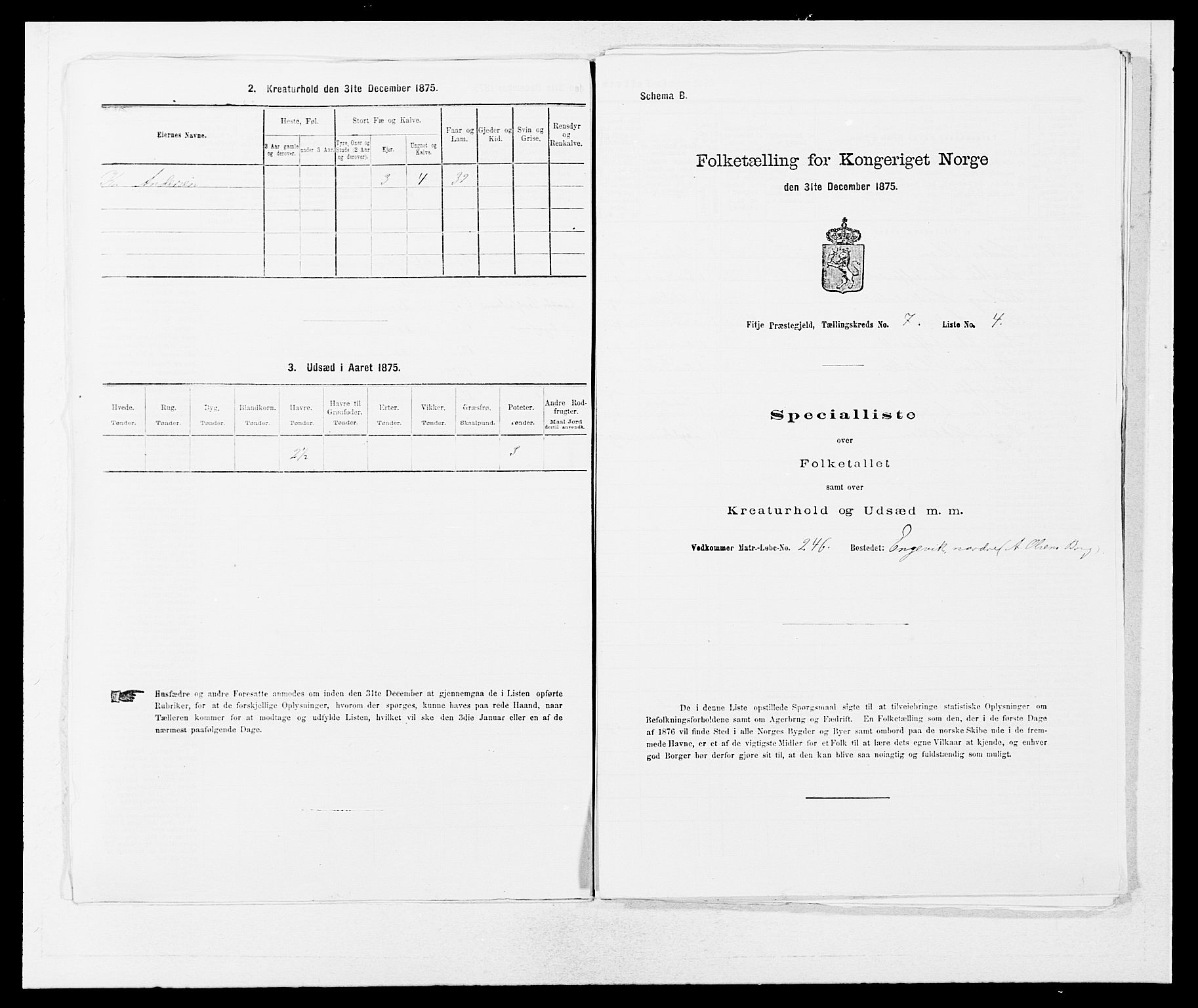 SAB, 1875 census for 1222P Fitjar, 1875, p. 829