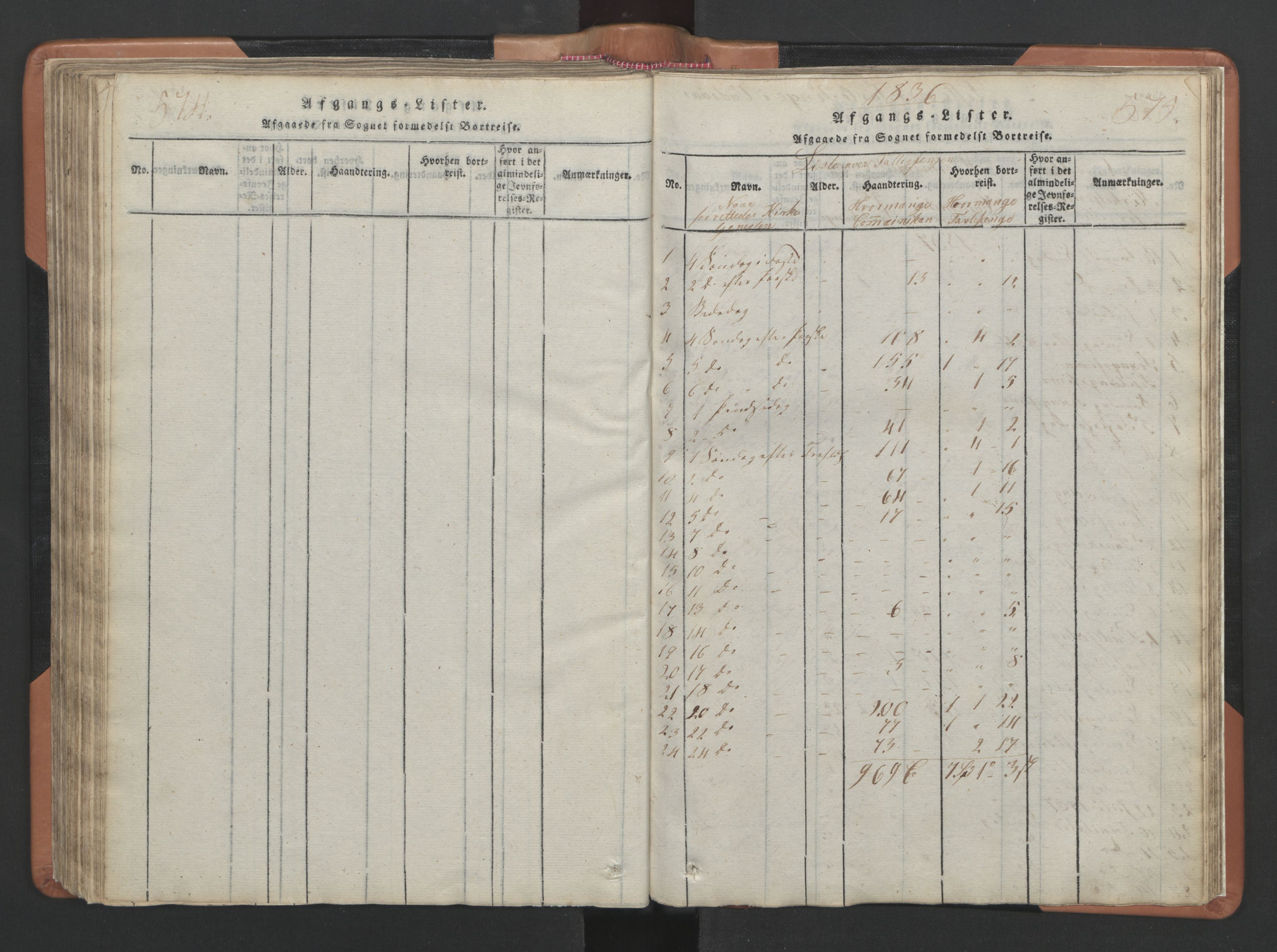 Ministerialprotokoller, klokkerbøker og fødselsregistre - Nordland, SAT/A-1459/810/L0157: Parish register (copy) no. 810C01, 1819-1842, p. 574-575