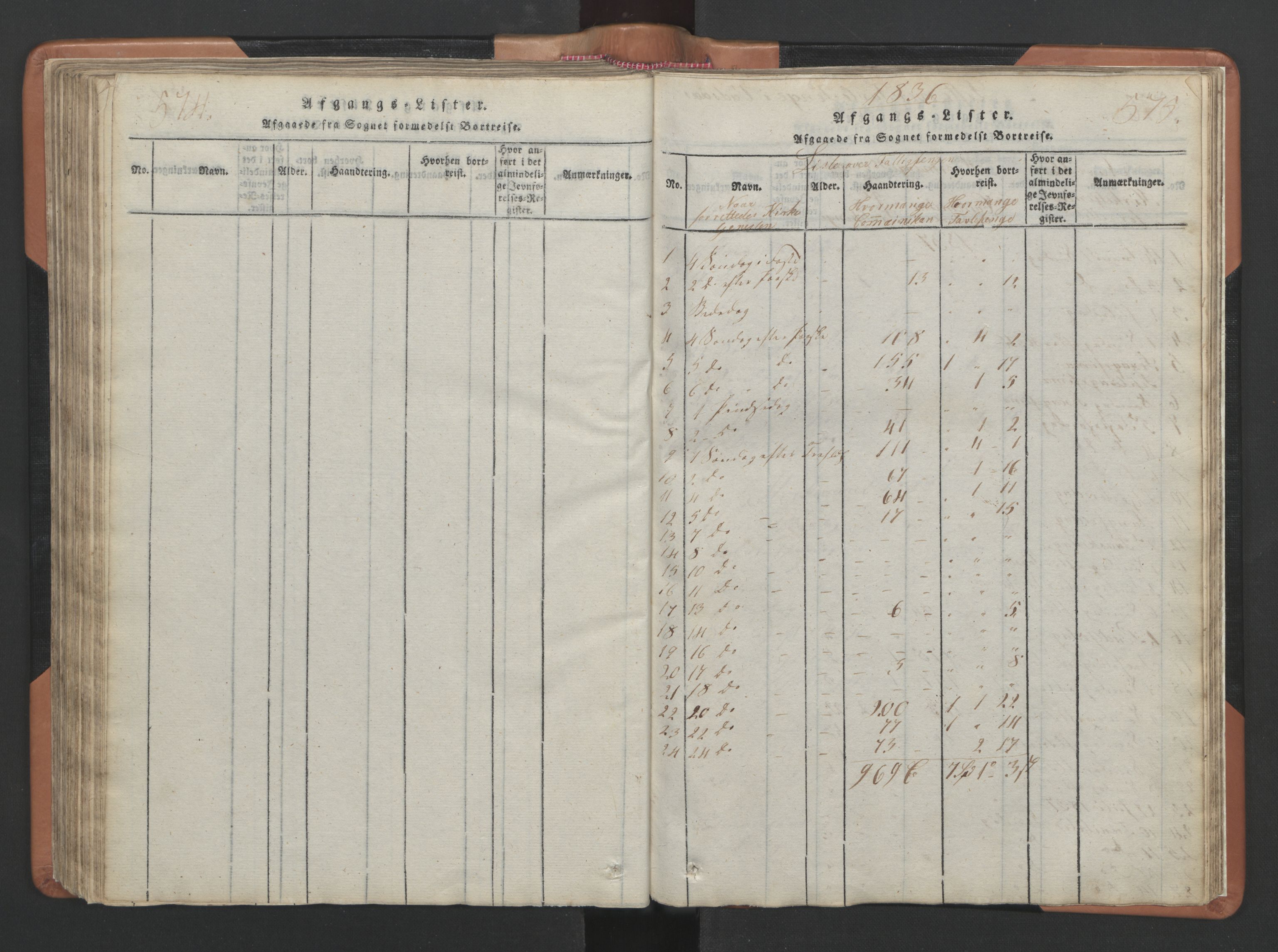 Ministerialprotokoller, klokkerbøker og fødselsregistre - Nordland, AV/SAT-A-1459/810/L0157: Parish register (copy) no. 810C01, 1819-1842, p. 574-575