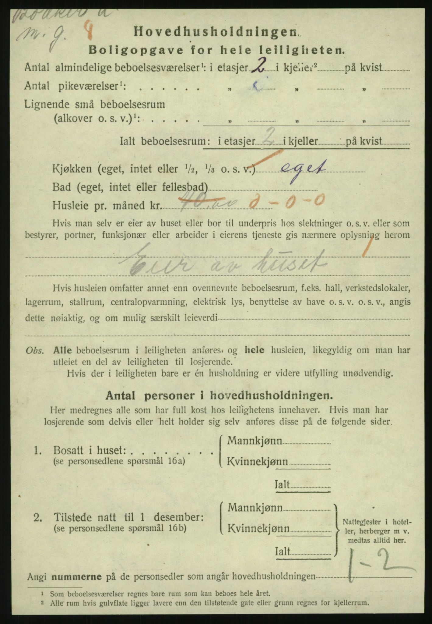 SAT, 1920 census for Kristiansund, 1920, p. 176